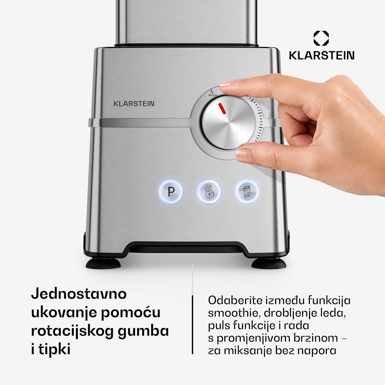 Kraftpaket Pro mikser | Drobljeni led & smoothie | Pulsna funkcija | 2000 W | 30000 o/min | 2 L 