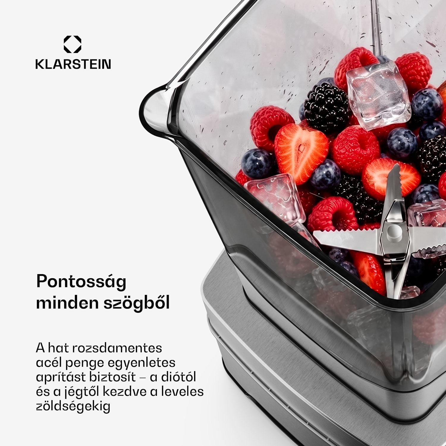 Kraftpaket Pro turmixgép | Crushed Ice & Smoothiek | Pulzus funkció | 2000 W | 30000 ford./perc | 2 L 