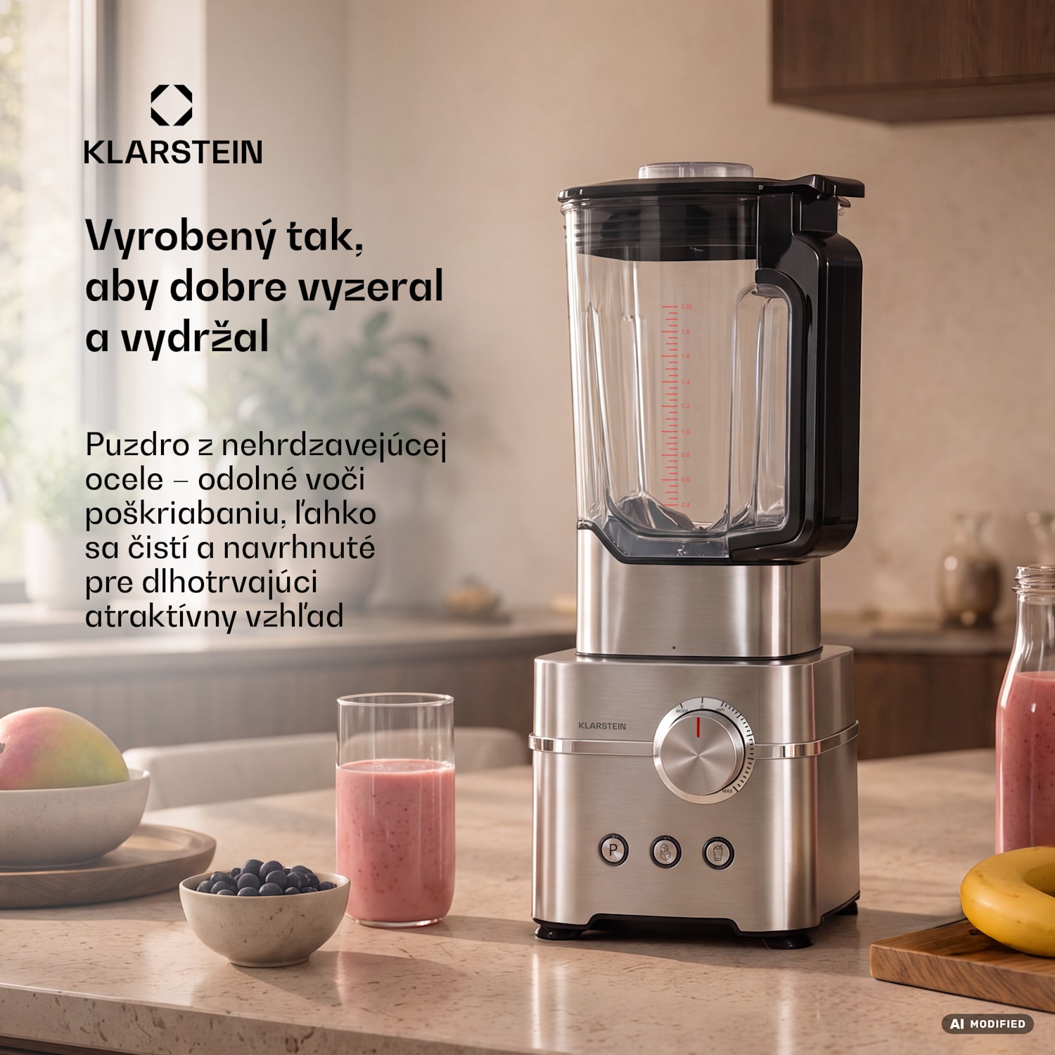 Kraftpaket Pro mixér | Drvený ľad & smoothies | Pulzná funkcia | 2000 W | 30000 ot./min | 2 L 
