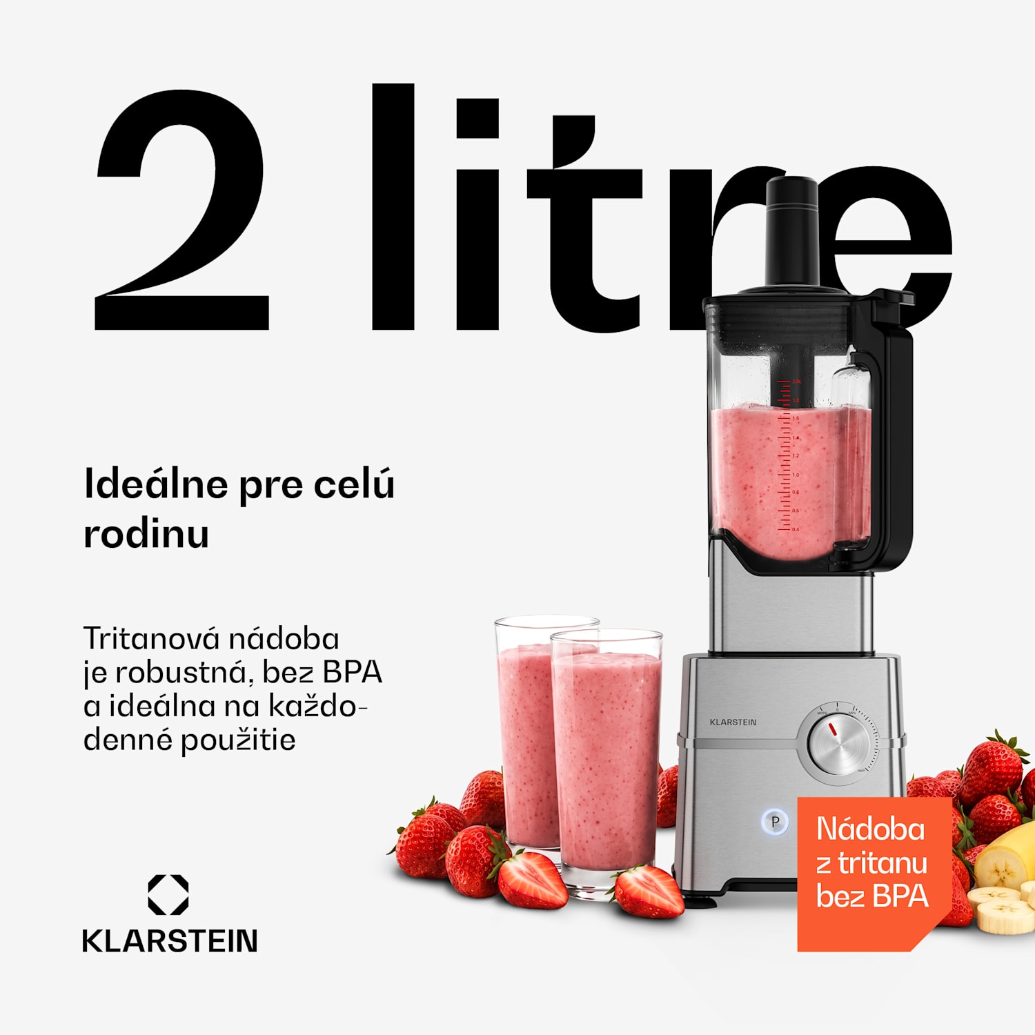 Kraftpaket Pro mixér | Drvený ľad & smoothies | Pulzná funkcia | 2000 W | 30000 ot./min | 2 L 