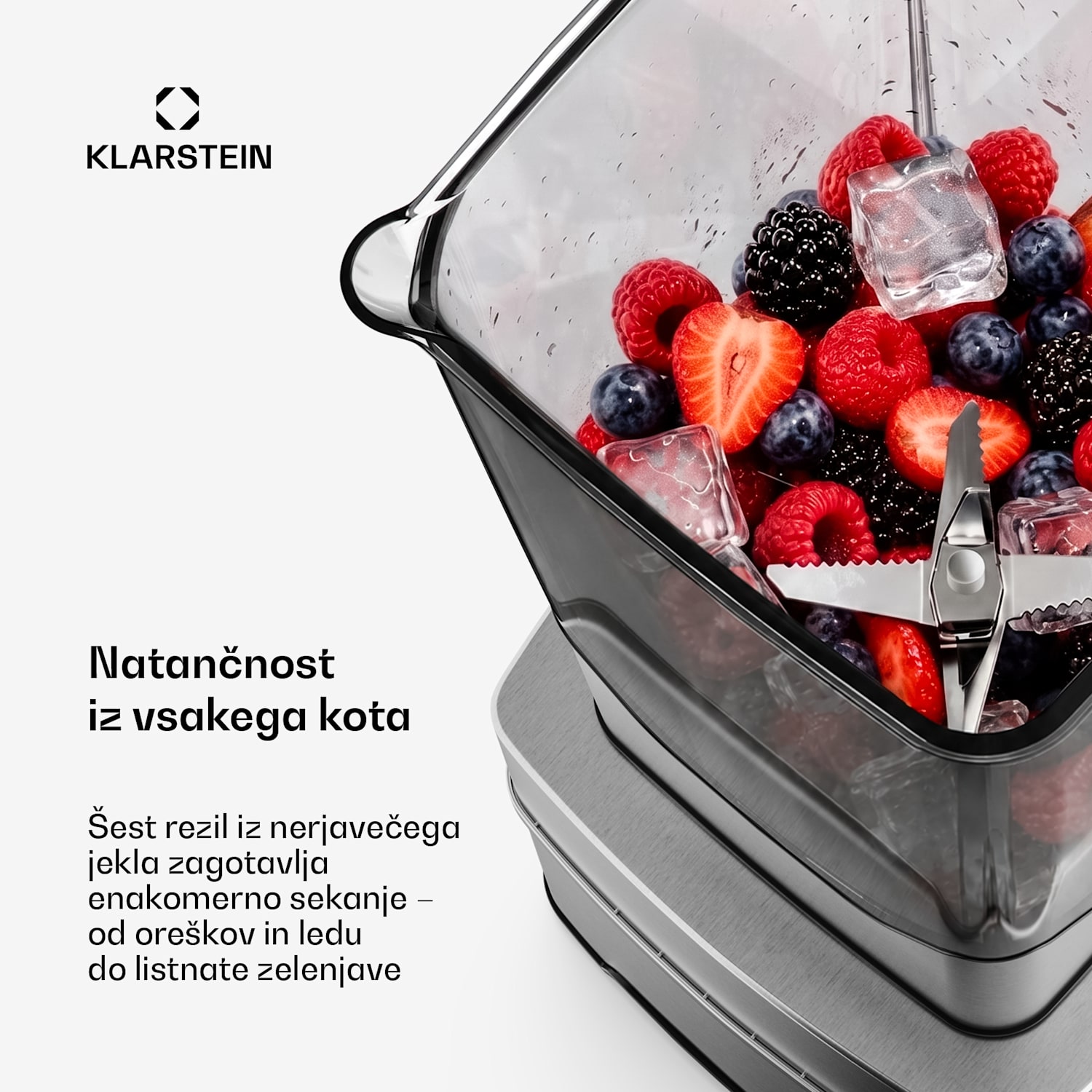 Kraftpaket Pro mešalnik | zdrobljen led in smoothiji | pulzna funkcija | 2000 W | 30000 vrt/min | 2 L 