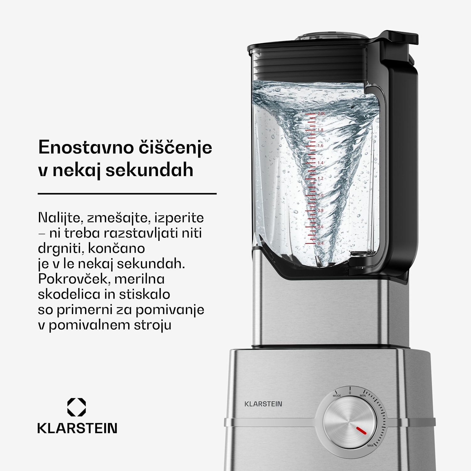 Kraftpaket Pro mešalnik | zdrobljen led in smoothiji | pulzna funkcija | 2000 W | 30000 vrt/min | 2 L 