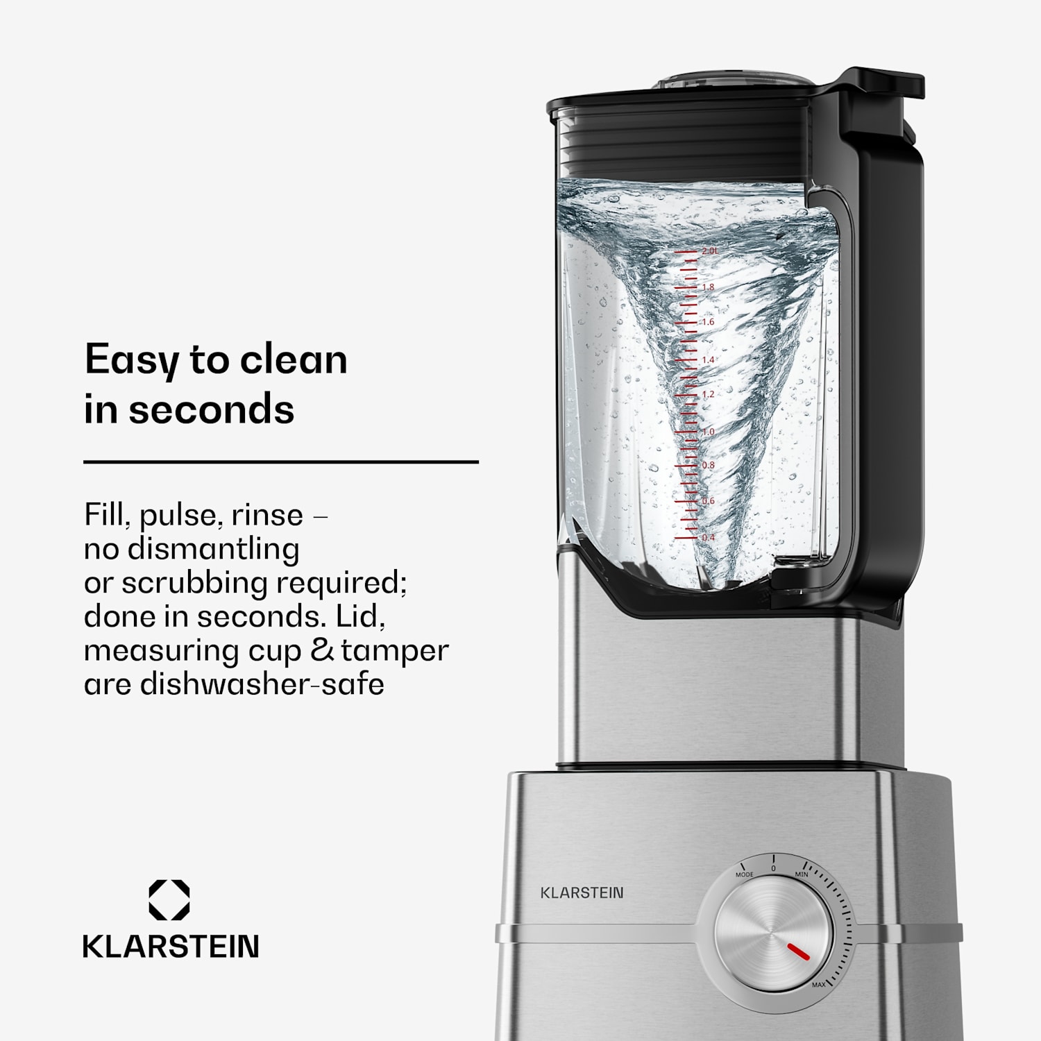 Kraftpaket Pro liquidificador | Gelo picado e smoothies | Função pulsar | 2000 W | 30000 rpm | 2 L 