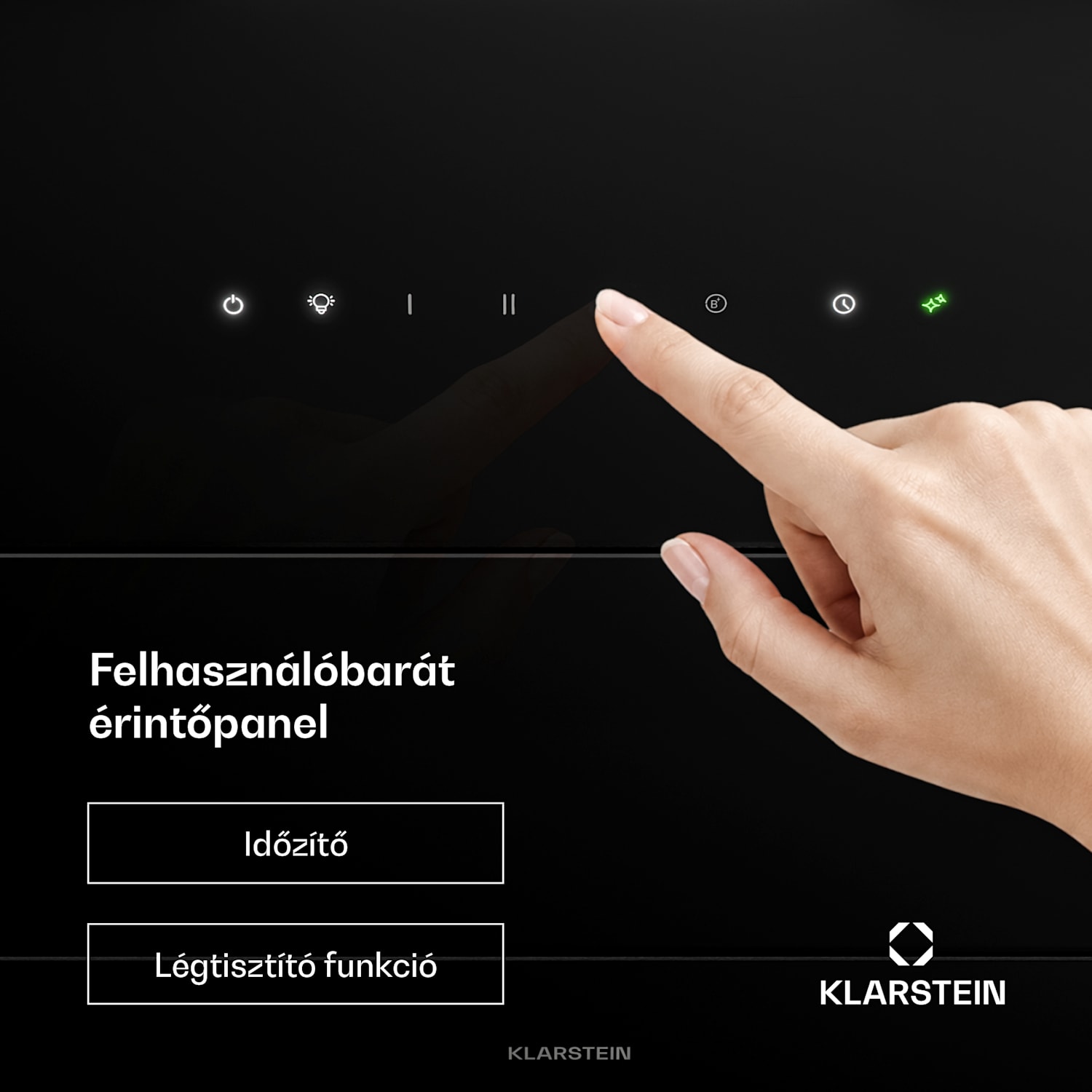 SleekAir ferde páraelszívó | Elszívási és recirkulációs üzemmódok | Elegáns kialakítás | 720 m³/h | 90 cm 90 cm | Fekete