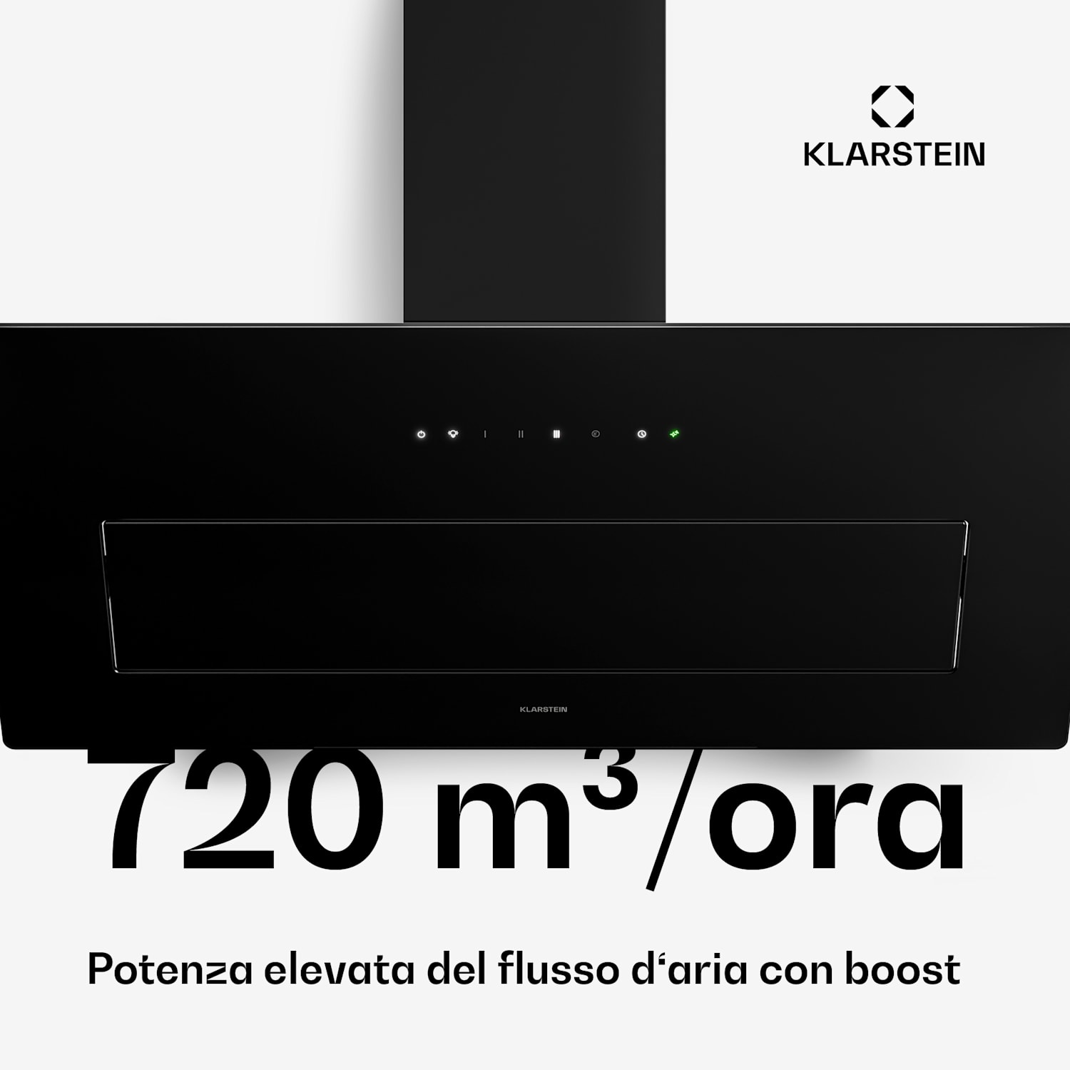 Helena 60 Cappa Aspirante 595 m³/h Display LED bianco 60 cm | A | Bianco