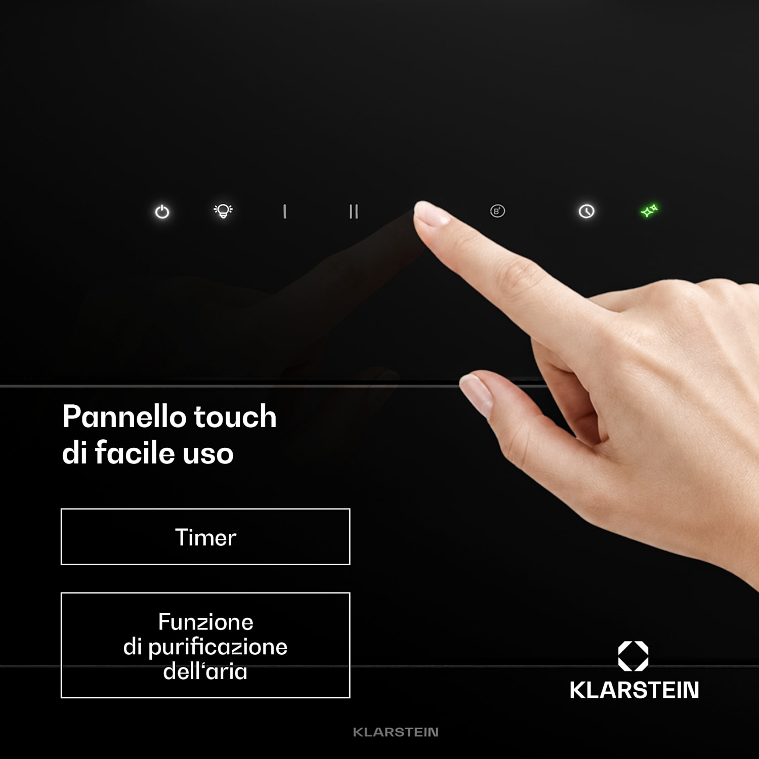 Helena 60 Cappa Aspirante 595 m³/h Display LED bianco 60 cm | A | Bianco