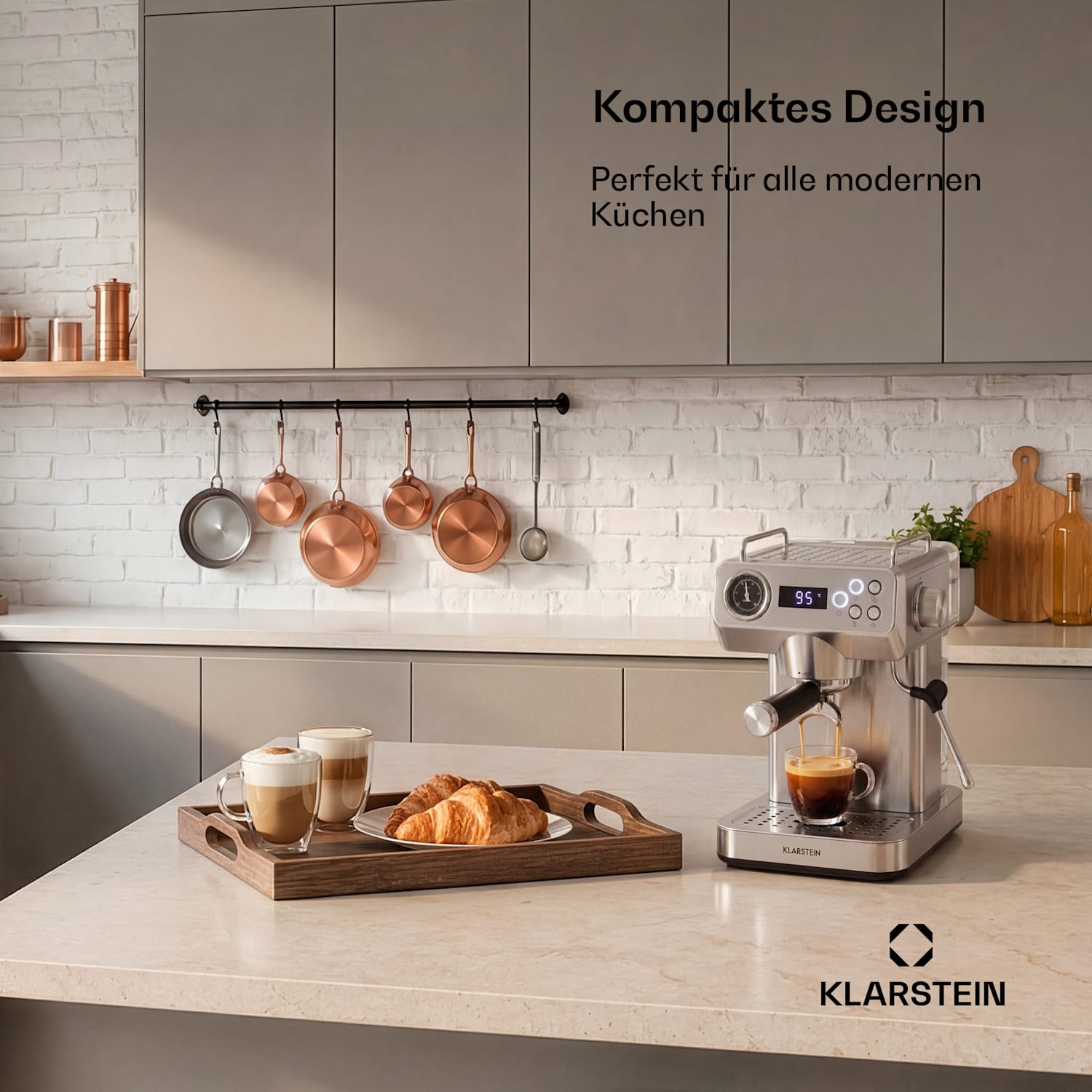 Libeica Evo Espressomaschine | 1360 W | 20 bar | 1,3 l | Inklusive Milchaufschäumer 