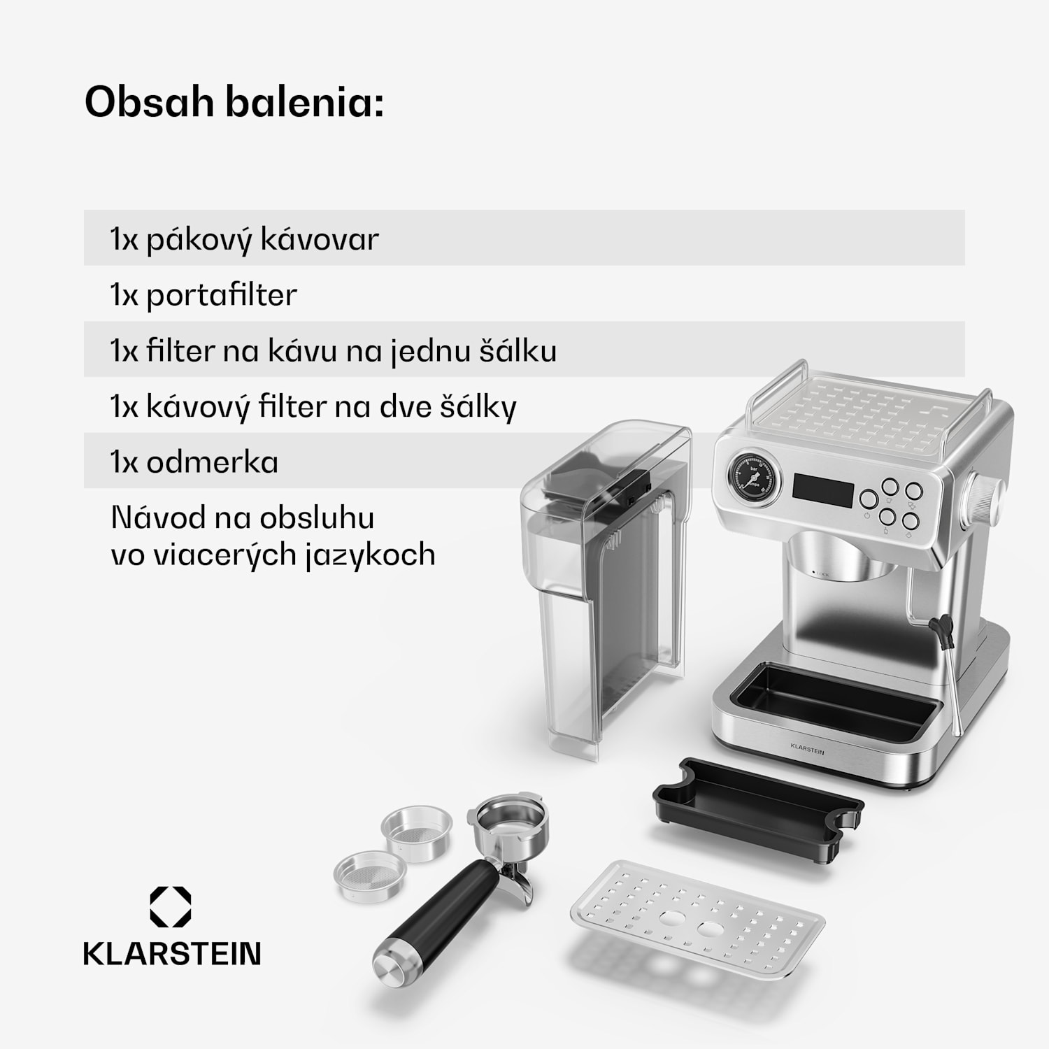 Libeica Evo pákový kávovar | 1360 W | 20 barov | 1,3 l | Vrátane napeňovača mlieka 