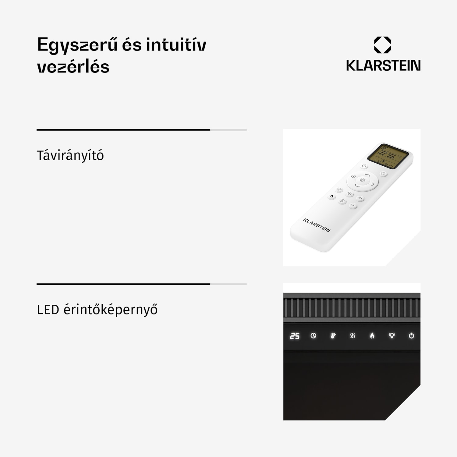 EchoFlame Smart falra szerelhető elektromos kandalló | 127 cm | 1800 W | 2 fűtési üzemmód | 12 szín | Fekete 127 x 44 x 20 cm