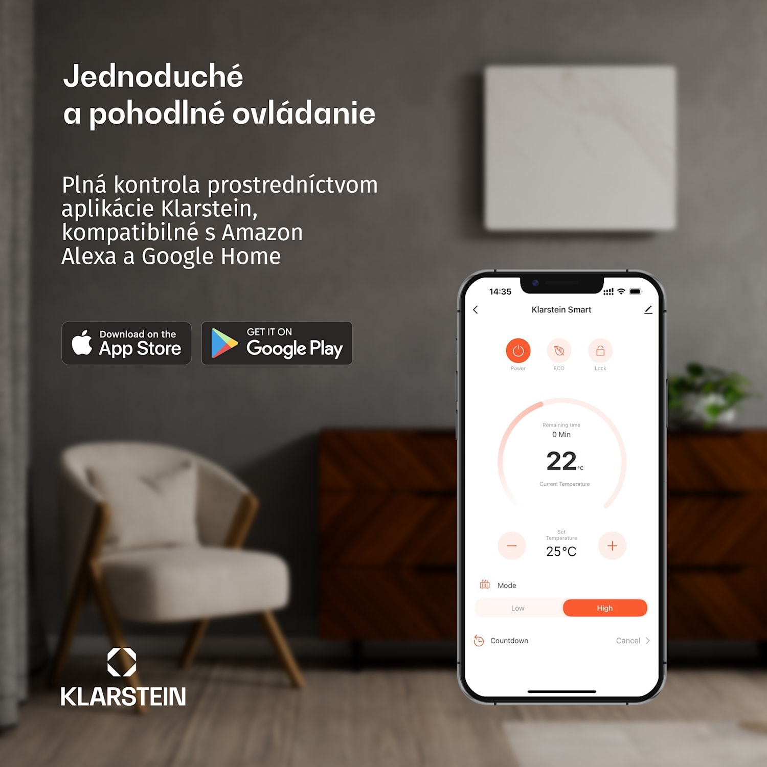 EchoFlame Smart nástenný elektrický krb | 127 cm | 1800 W | 2 režimy vykurovania | 12 farieb | Čierny 127 x 44 x 20 cm