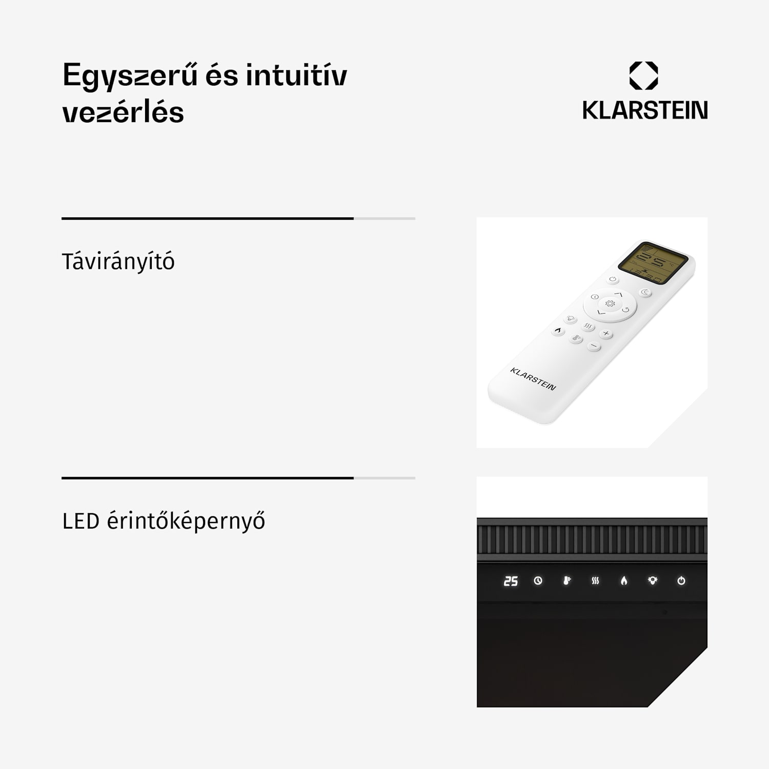 EchoFlame Smart falra szerelhető elektromos kandalló | 152 cm | 1800 W | 2 fűtési üzemmód | 12 szín | Fekete 152 x 44 x 20 cm