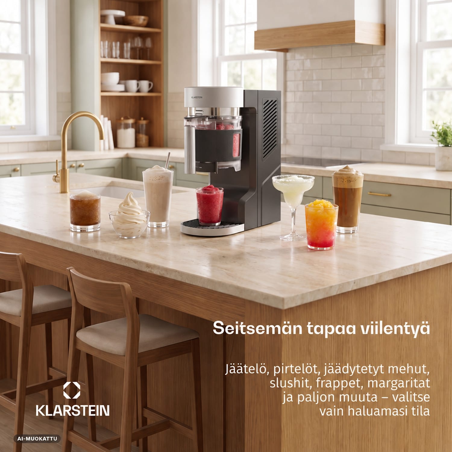 VertiFrost-jäätelökone kompressorilla | 1,2 l | 160 W | Kosketusohjaus | 7 tilaa 