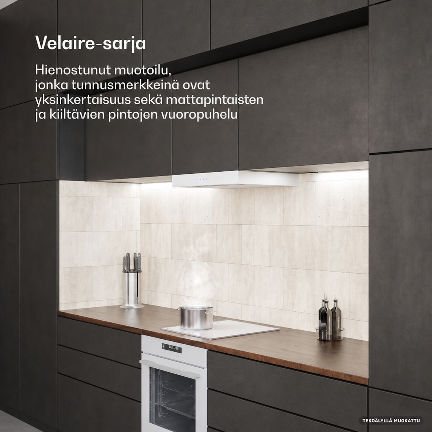 Velaire induktioliesitaso | Tyylikäs, minimalistinen, tilaa säästävä | 3 keittoaluetta | 5500 W | 45 cm 45 cm | Valkoinen