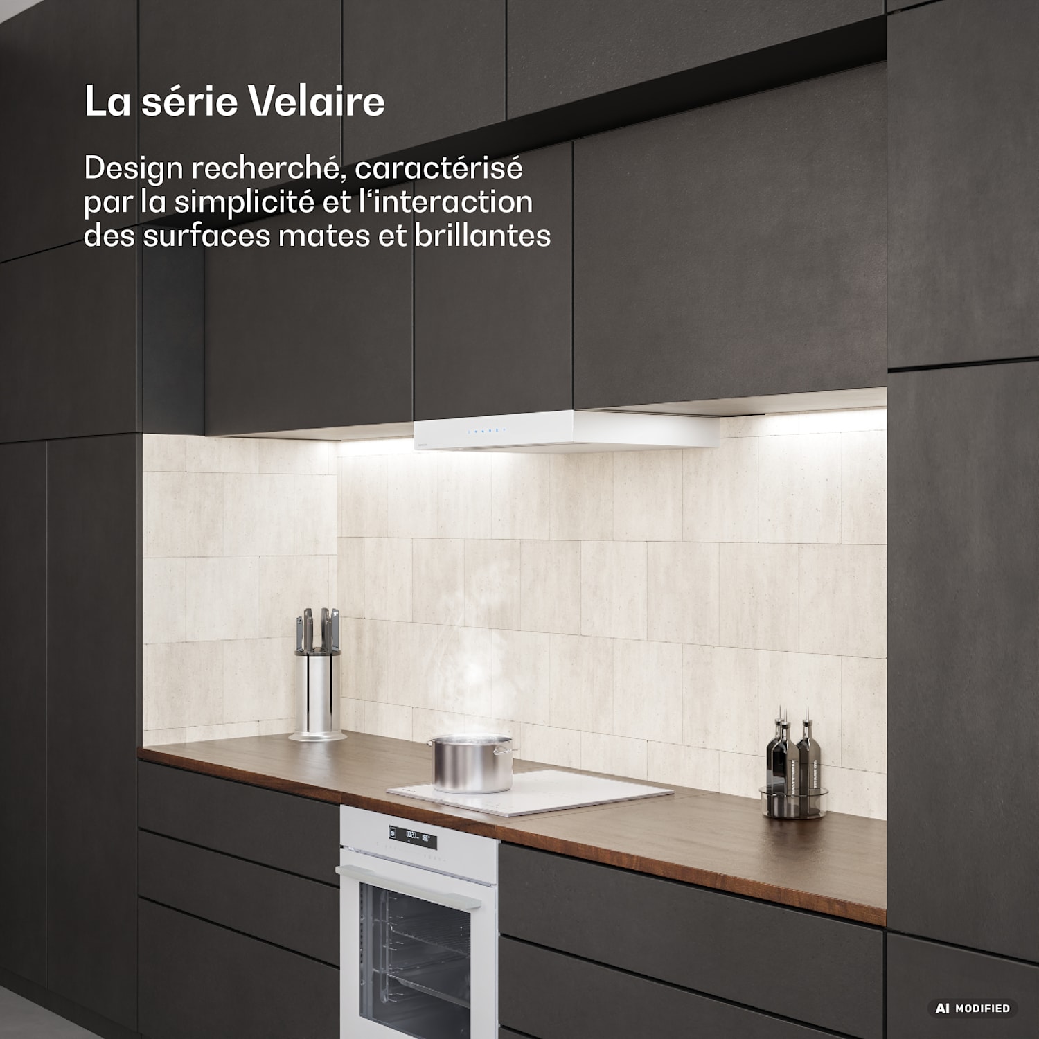 Velaire plaque à induction | Élégante, minimaliste, gain de place | 3 zones de cuisson | 5500 W | 45 cm 45 cm | Blanc