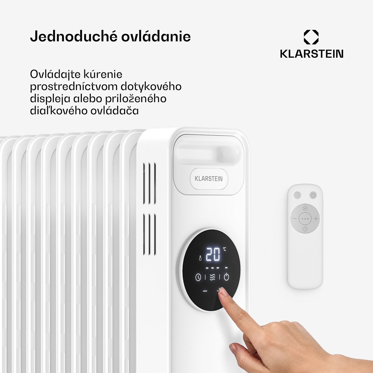 Thermaxx olejový radiátor | 2500 W | 25 m² | 3 režimy | 7 až 35 °C | 44 cm x 64 cm Biela