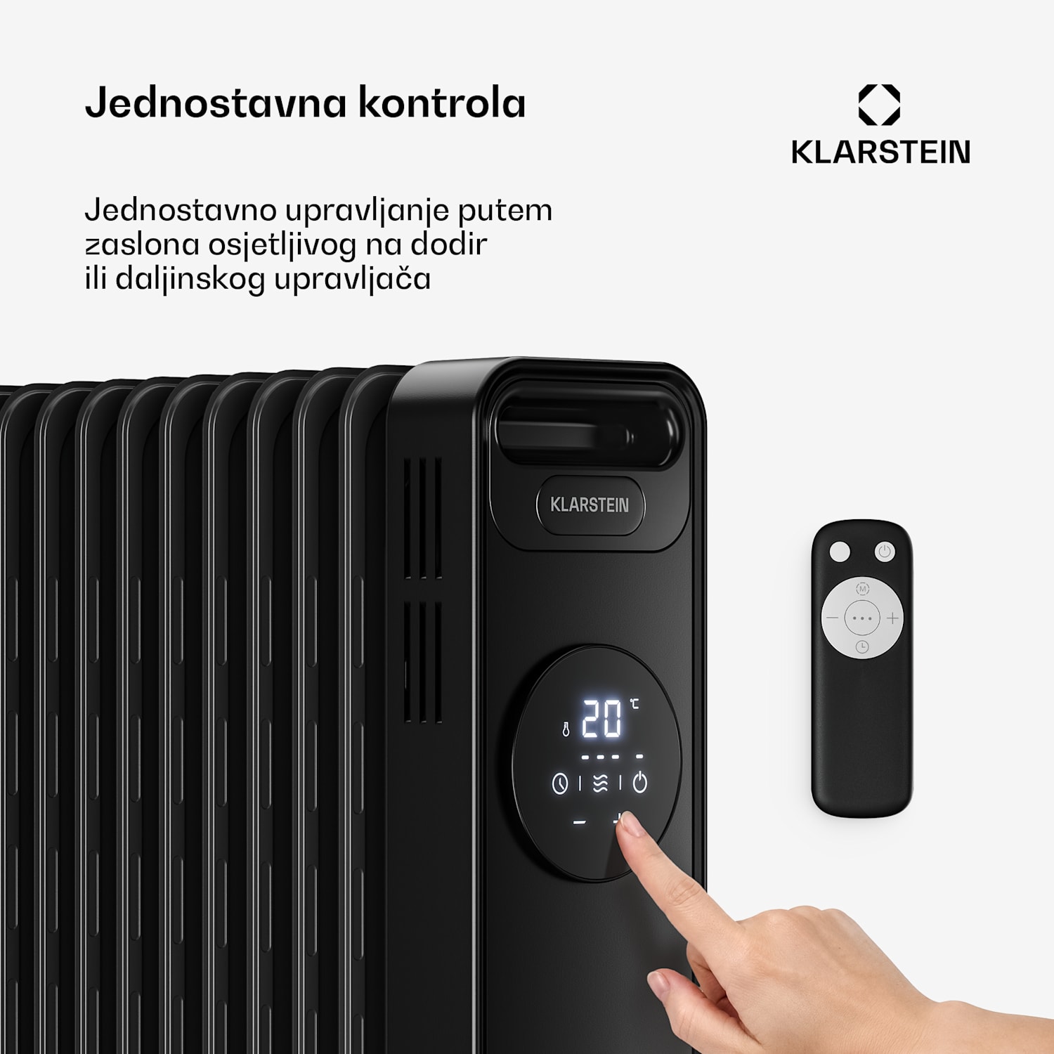 Thermaxx uljni radijator | 2500 W | 25 m² | 3 načina rada | 7 do 35 °C | 44 cm x 64 cm Crna