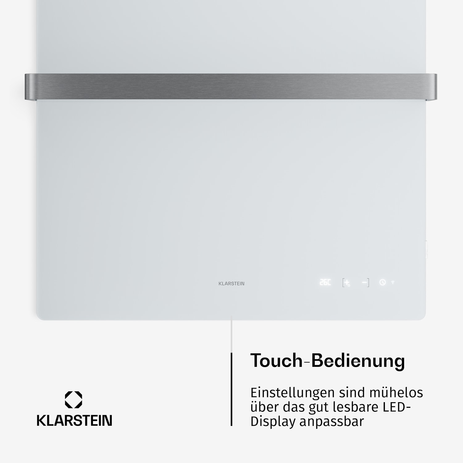 HotSpot Crystal Smart Infrarot-Panel | 800 W | 12 m² | Touch-Steuerung & Sprachassistent  Weiß