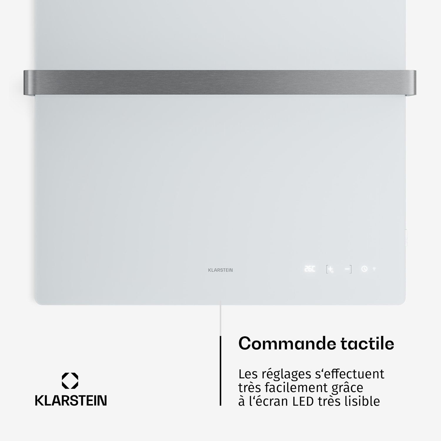 HotSpot Crystal Smart Panneau infrarouge | 800 W | 12 m² | Commandes tactiles et assistant vocal  