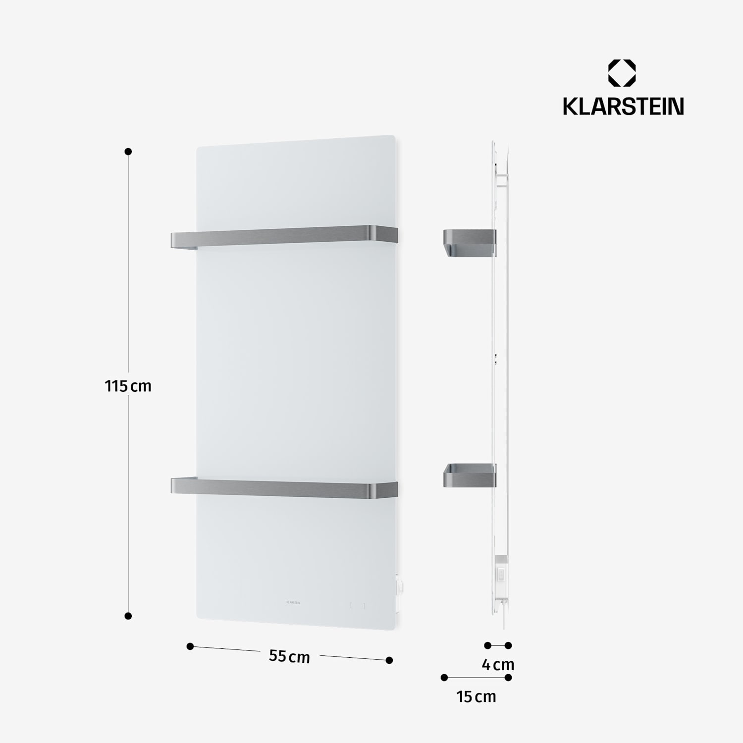 HotSpot Crystal Smart Infrarot-Panel | 800 W | 12 m² | Touch-Steuerung & Sprachassistent  Weiß
