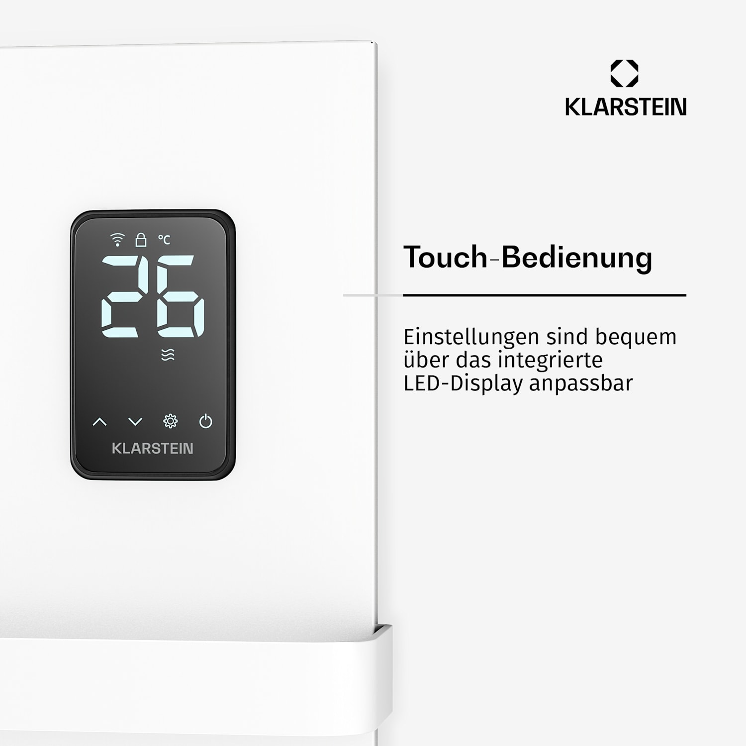 BathRadiant Smart Infrarot-Panel | 600 W | 10 m² | Touch-Steuerung & Sprachassistent  Weiß
