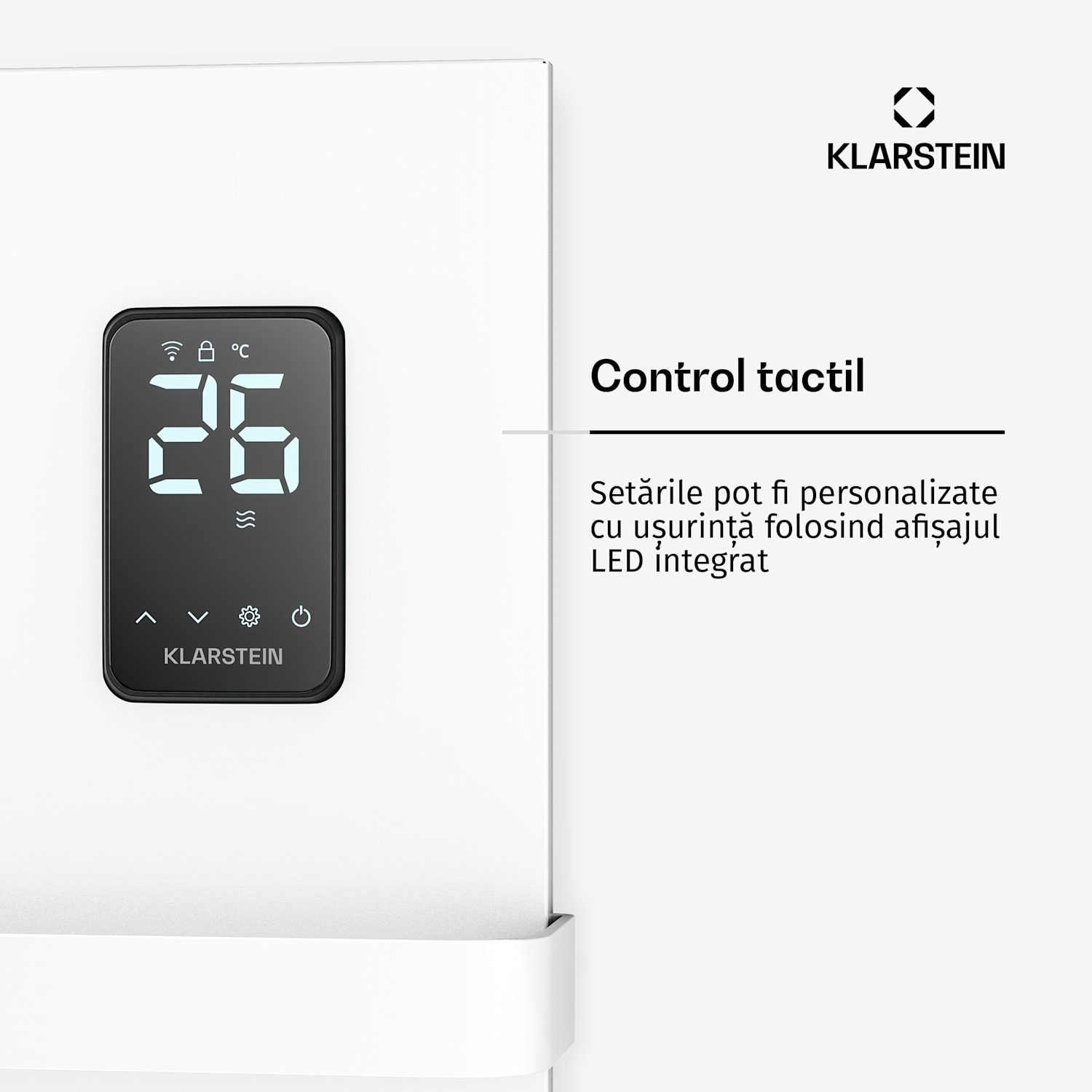Panou infraroșu BathRadiant Smart | 600 W | 10 m² | Comandă tactilă și asistent vocal  Alb