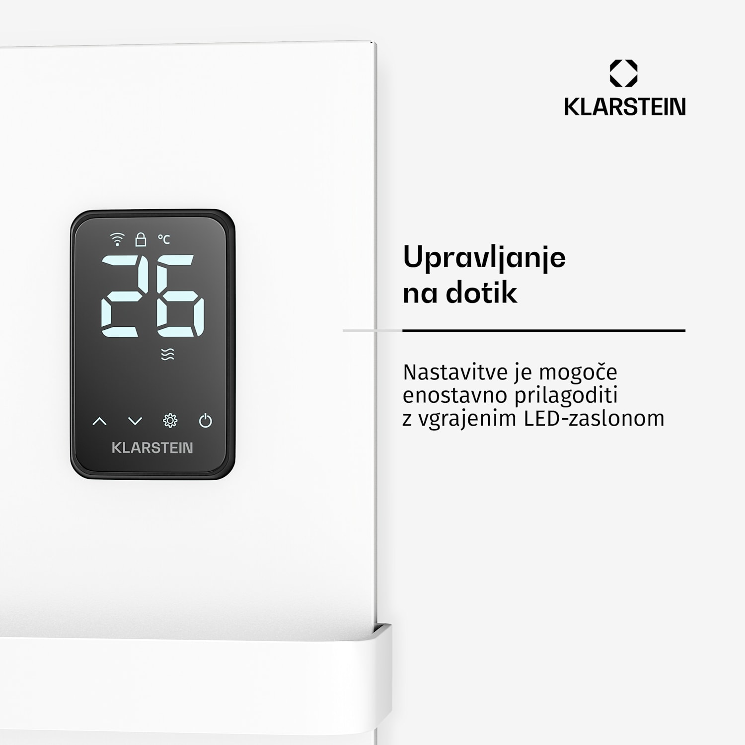 BathRadiant Smart infrardeča plošča | 600 W | 10 m² | Upravljalnik na dotik in glasovni pomočnik  Bela