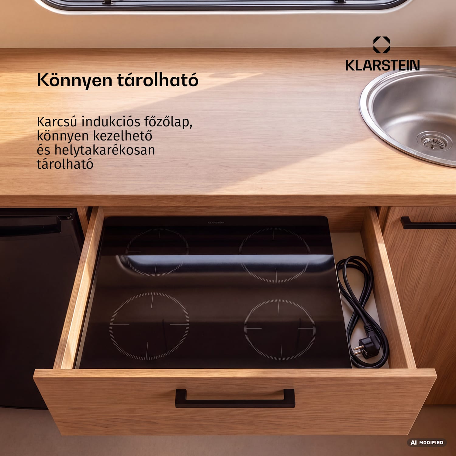 TrinityCook indukciós főzőlap | 4 főzőzóna | 3500 W | 9 teljesítményfokozat | Érintéses vezérlés 