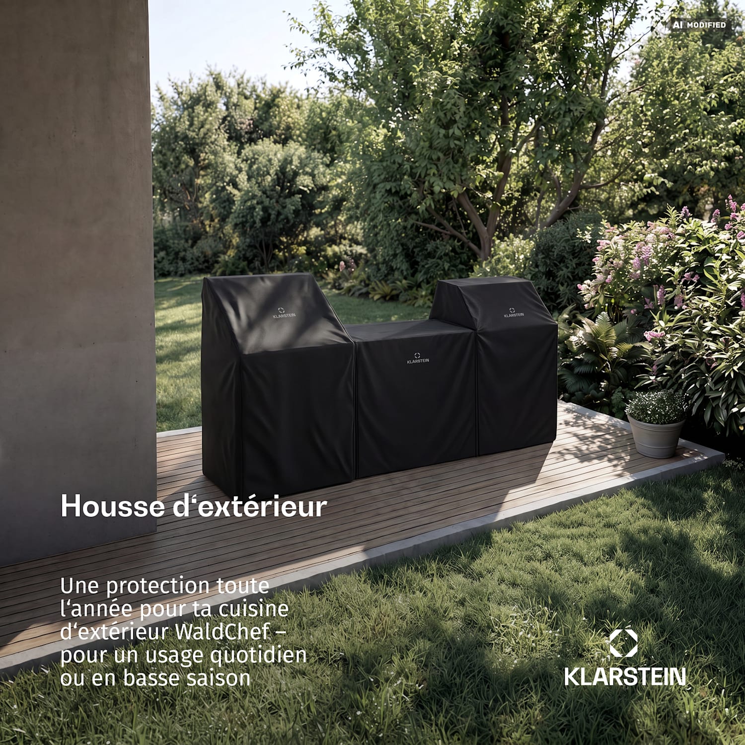 WaldChef-afdekhoes voor buitengootsteen | Weerbestendig | Polyester | 92 x 65 cm 