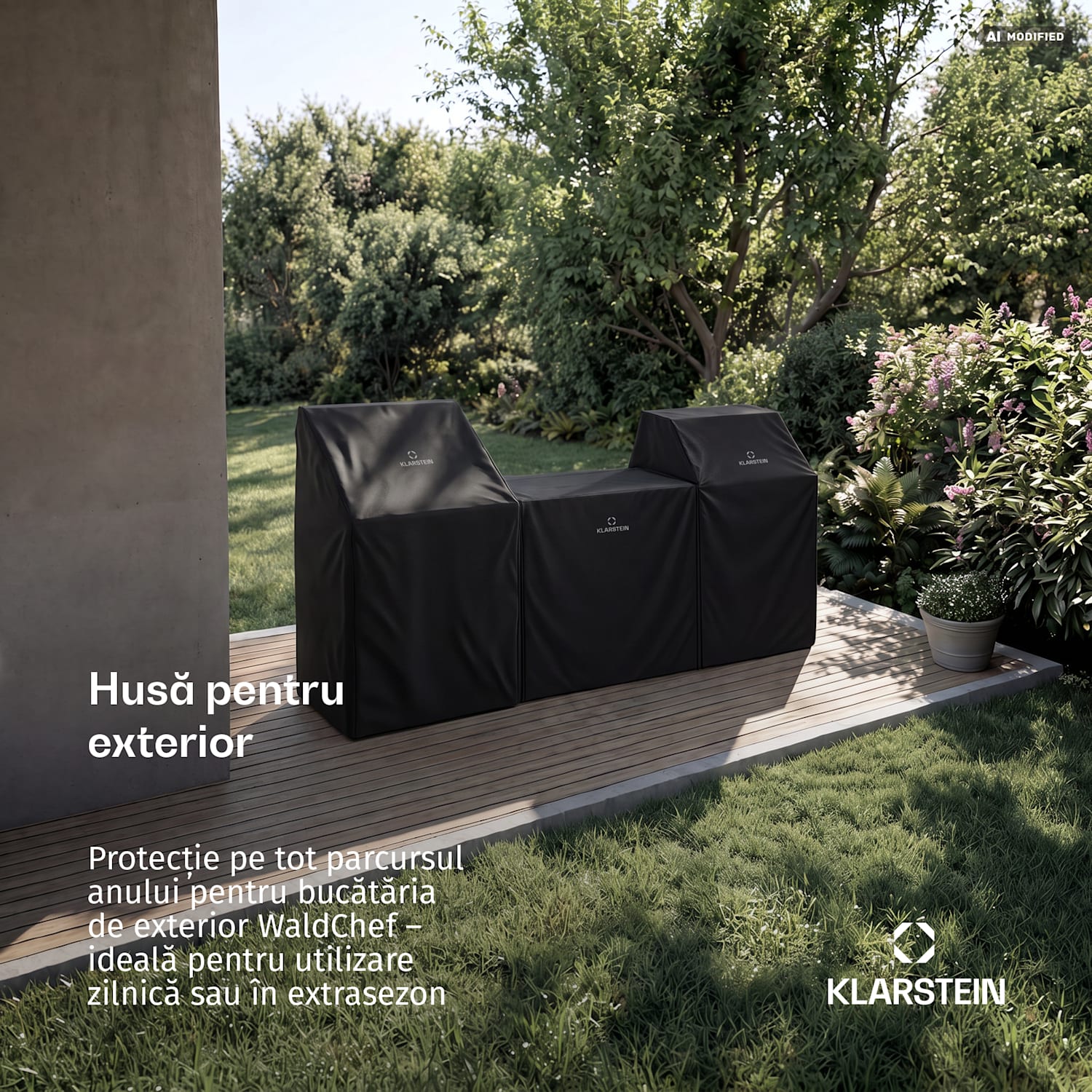 Husă de protecție WaldChef pentru chiuvetă de exterior | Rezistentă la intemperii | Poliester | 92 x 65 cm 