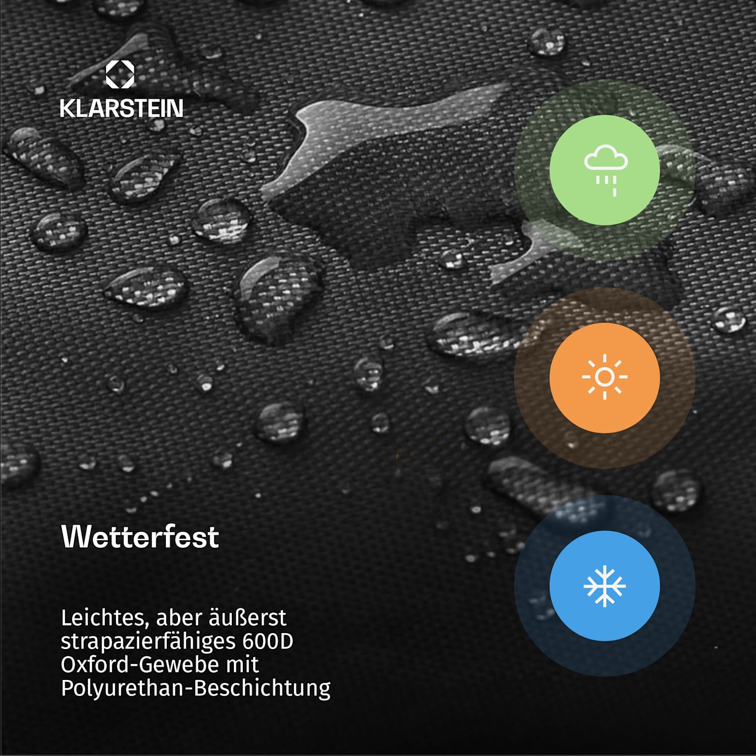 WaldChef Abdeckhaube für Outdoor-Küchenschrank | Wetterfest | Polyester | 92 x 63 cm 