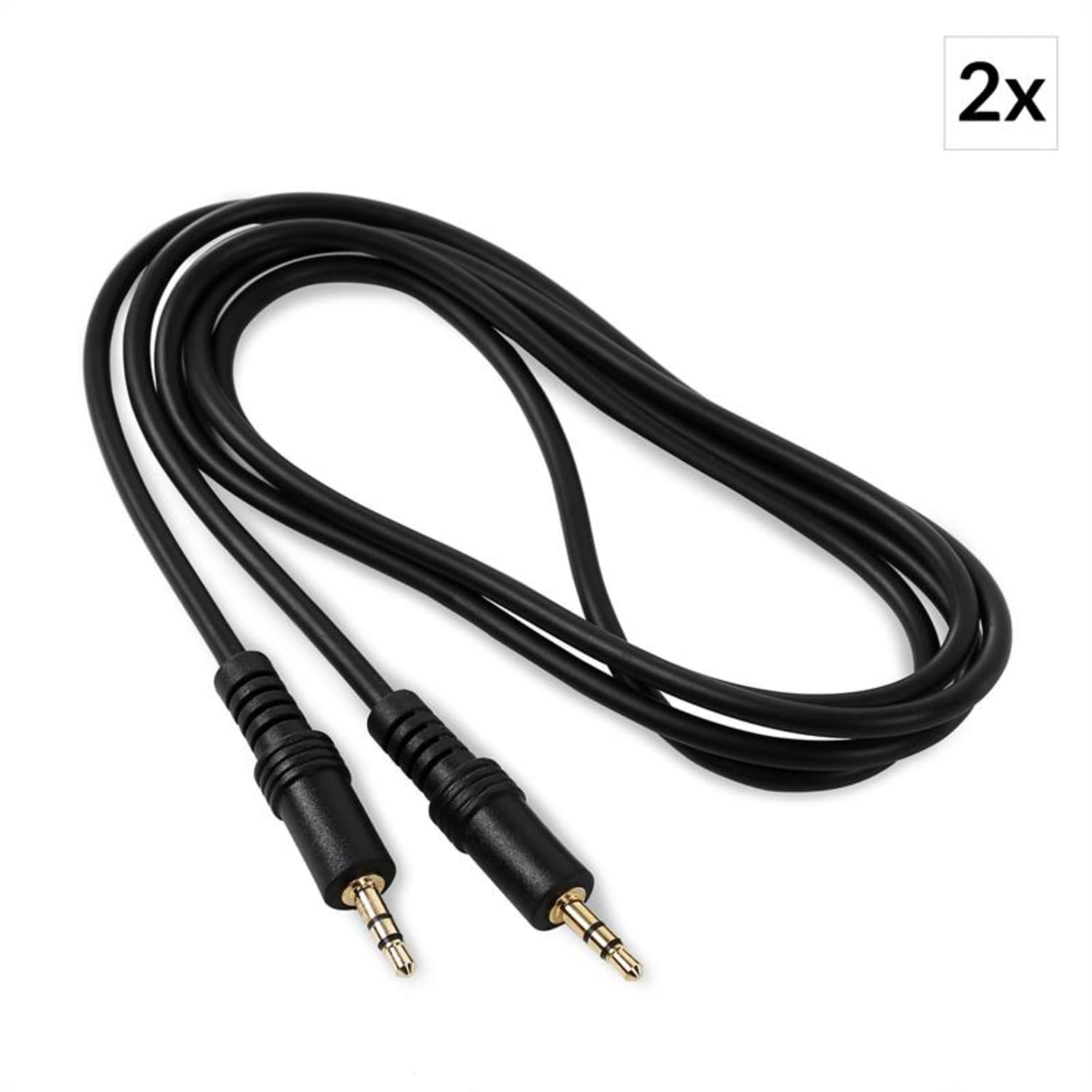 Cable Jack de 3,5 mm Juego de 2 piezas 1,5 m Estéreo 
