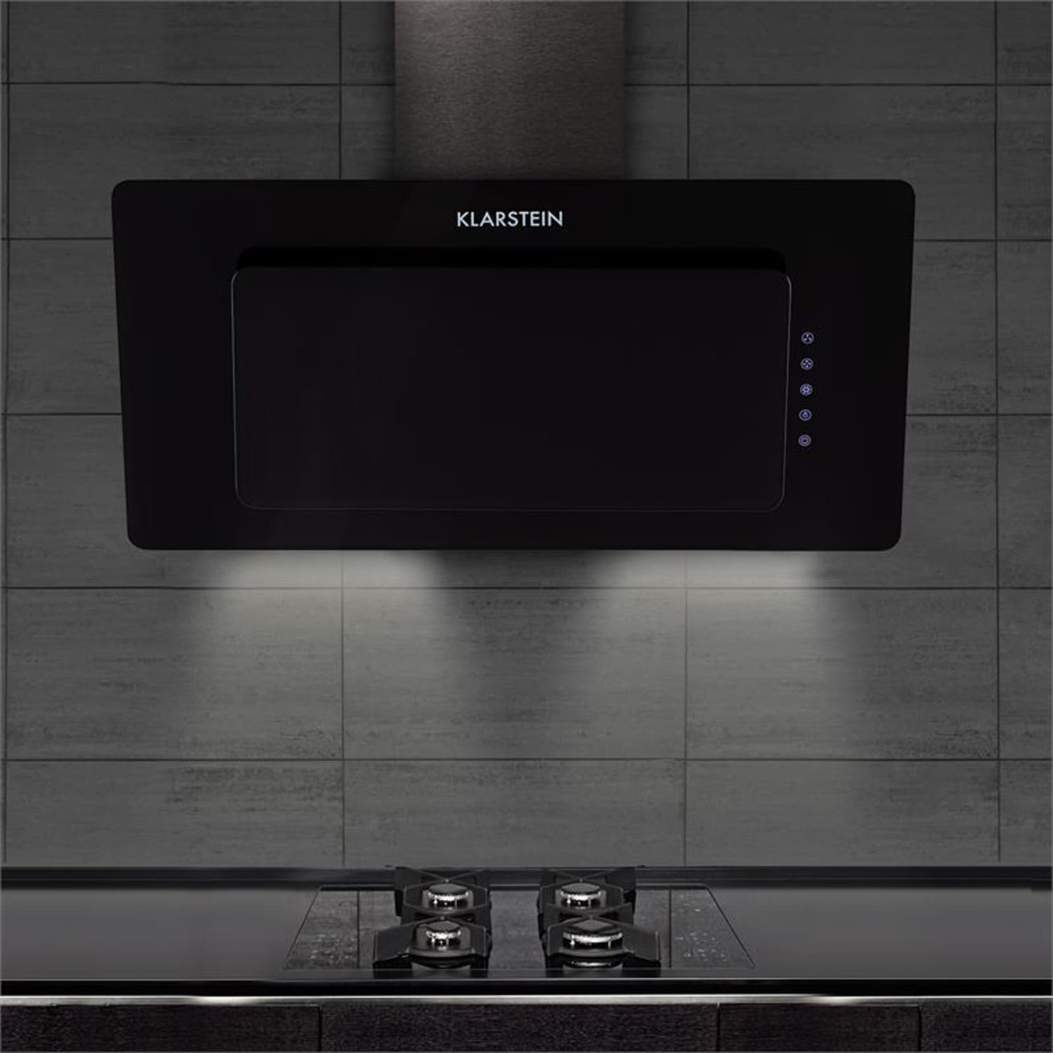 Klarstein Lorea 90 afzuigkap incl. actief koolfilter zwart 
