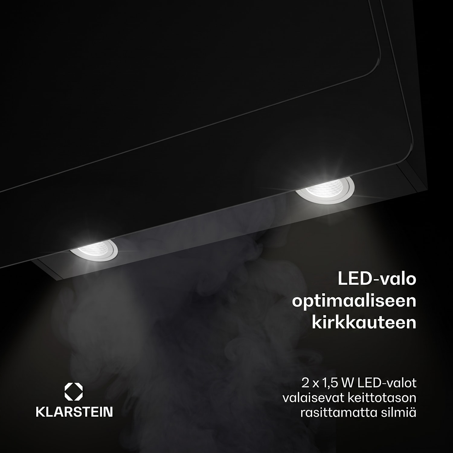 Aurica liesituuletin kiertoilmasetti 60 cm aktiivihiilisuodatin musta 60 cm | sis. vaihtosuodattimen | Musta