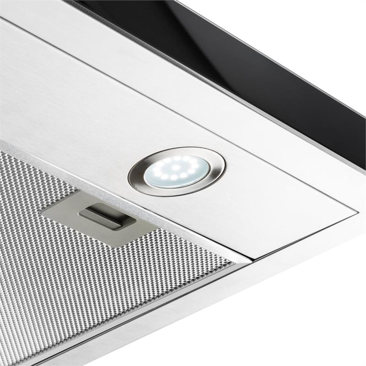 Madonna Hotte îlot 90cm + filtre recyclage d'air 500 m³/h inox 