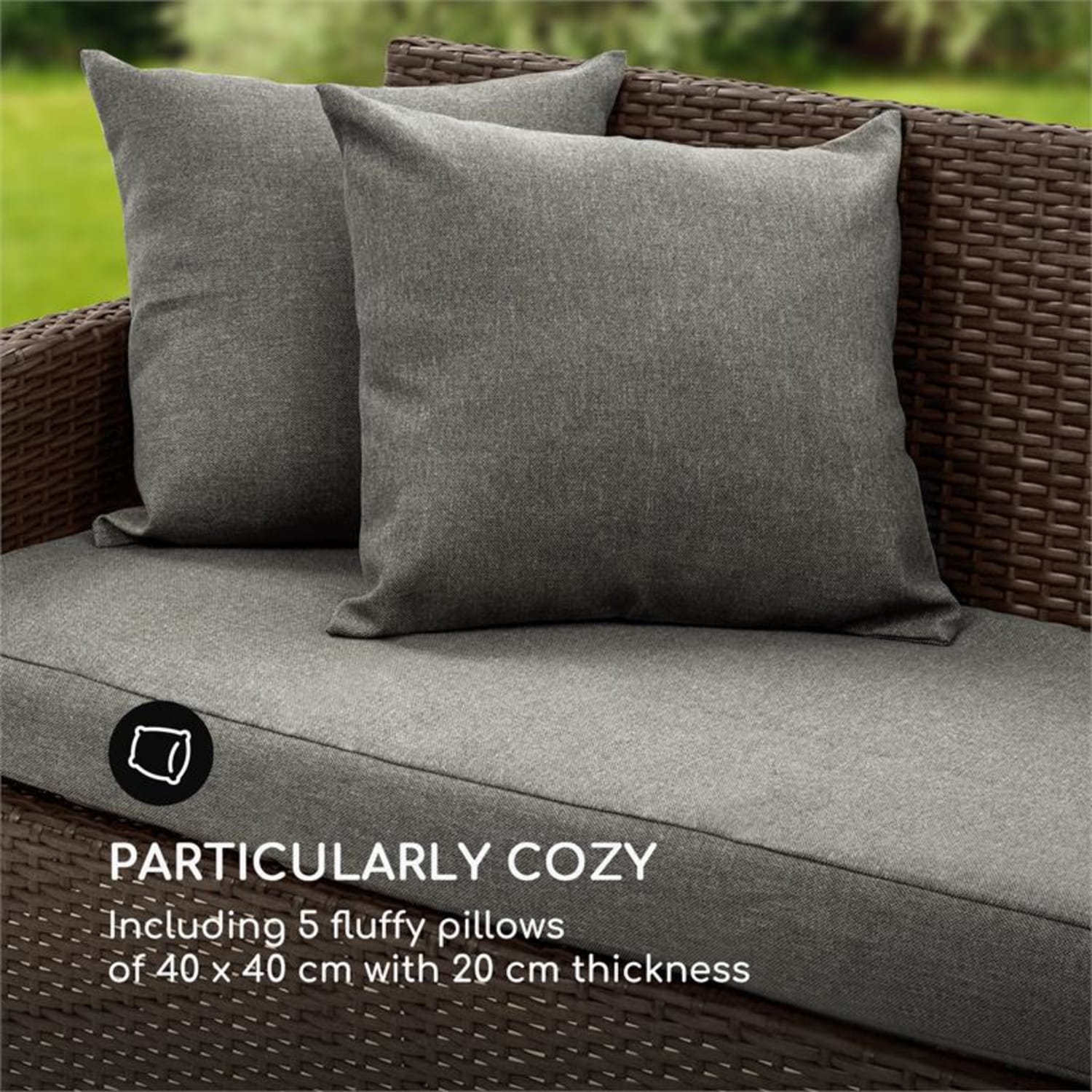 Titania Dining Lounge Set, kerti ülőgarnitúra készlet, barna/sötétszürke Barna | Sötétszürke