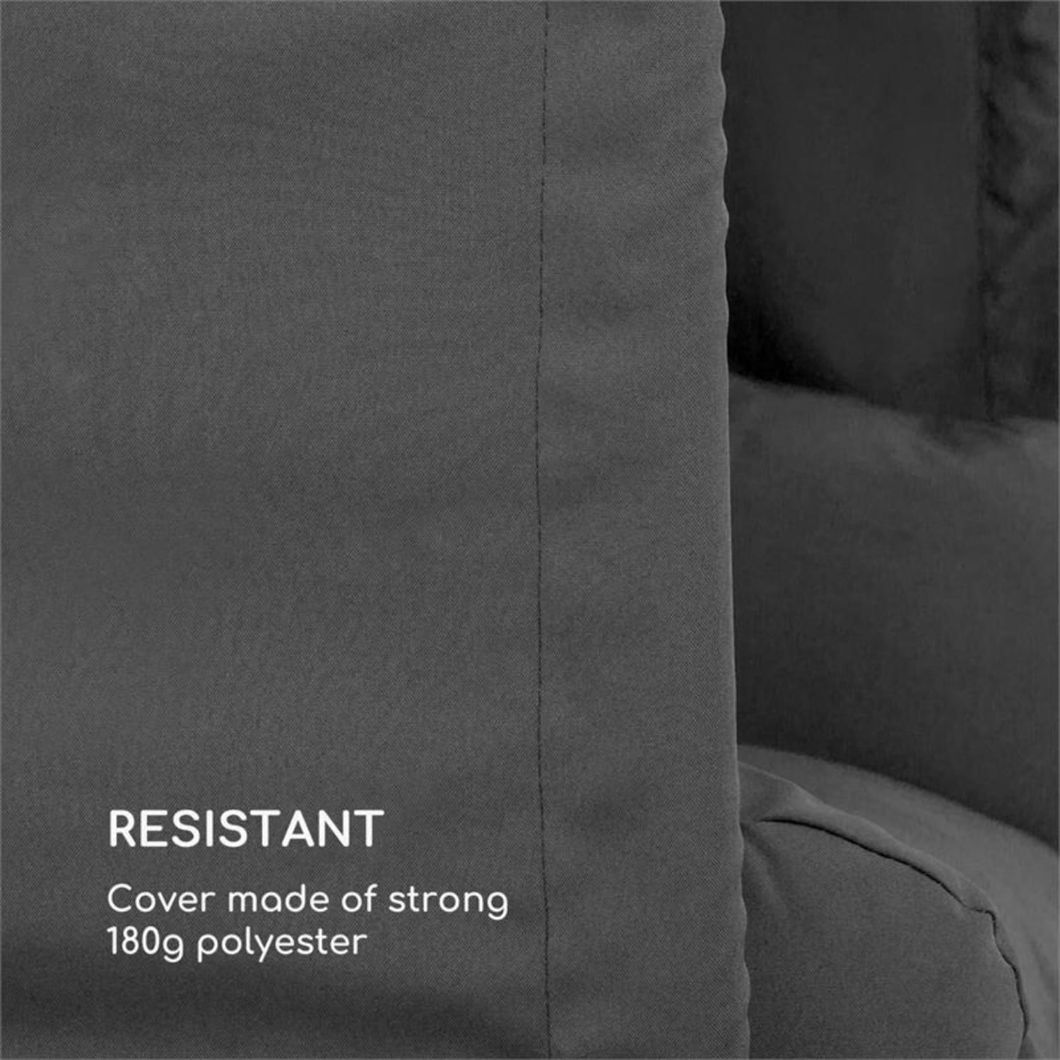 Bella Donna, závesné kreslo, ochranný kryt, vankúš na sedenie, 180 g polyester, tmavosivé Tmavosivá