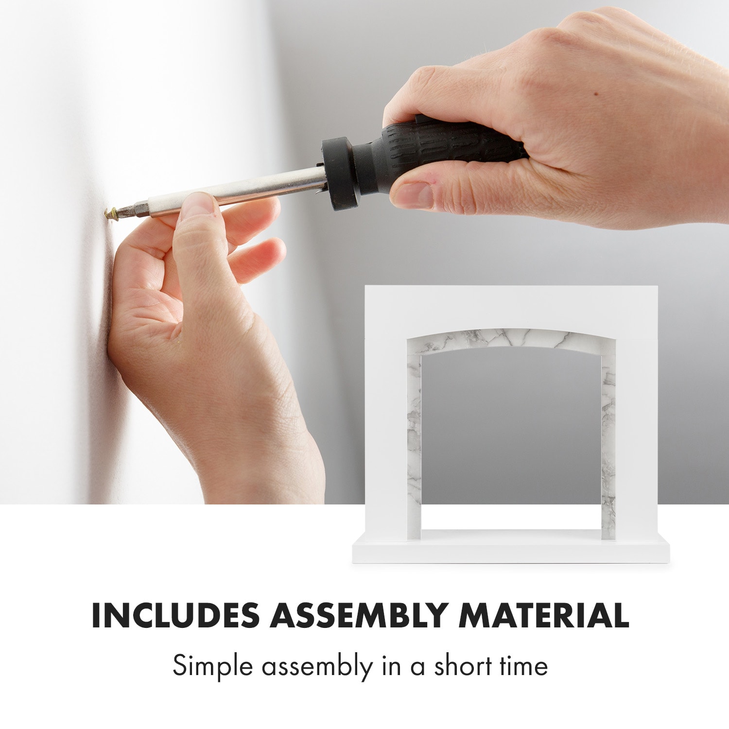 Studio Frame II, cadru pentru șemineu, Kamini, insert pentru șemineu, MDF, design clasic with fireplace inset without heating function