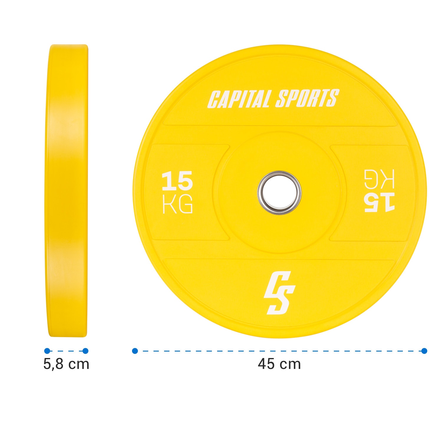 Nipton 2021 Gewichtsplatte Bumper Plate | 2 x 15 kg | Ø 54 mm | Hartgummi 2x 15 kg