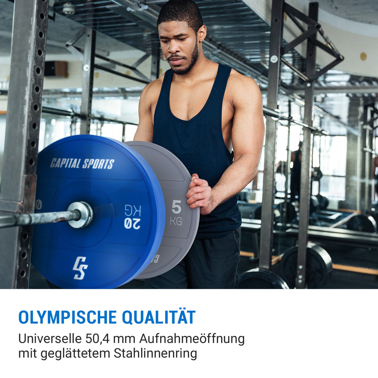 Nipton 2021 Gewichtsplatte Bumper Plate | 2 x 20 kg | Ø 54 mm | Hartgummi 2x 20 kg
