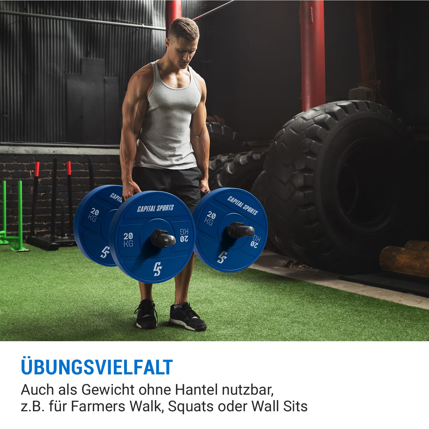 Nipton 2021 Gewichtsplatte Bumper Plate | 2 x 20 kg | Ø 54 mm | Hartgummi 2x 20 kg
