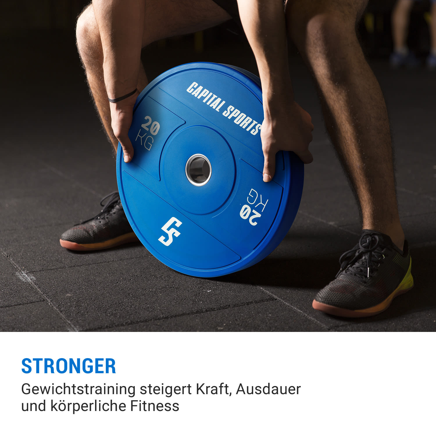 Nipton 2021 Gewichtsplatte Bumper Plate | 2 x 20 kg | Ø 54 mm | Hartgummi 2x 20 kg