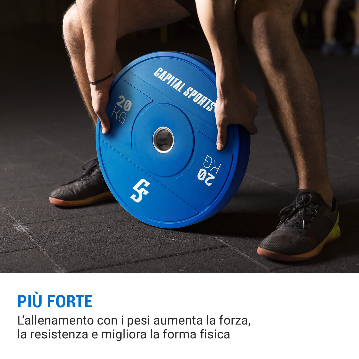 Nipton 2021, disco peso Bumper Plate, 2 x 20 kg, Ø 54 mm, ebanite 2x 20 kg