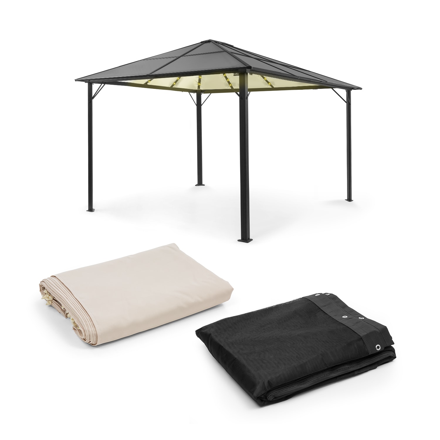 Pantheon Solid Sky Ambient Solar, pavilon, 3x4 m, solární osvětlení Béžová