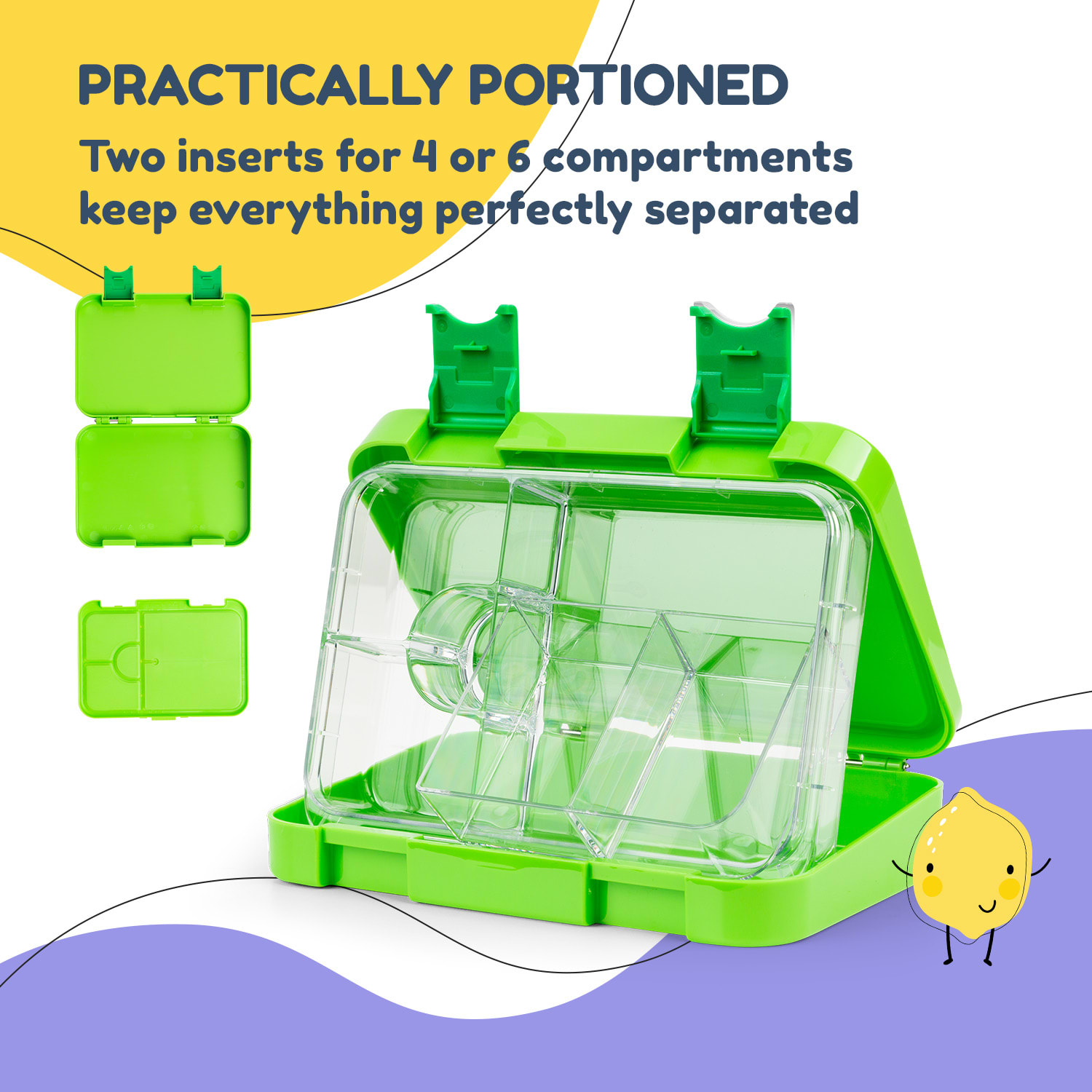 schmatzfatz Breakfast Set Lunch Box & Drink Bottle Tritan Tight BPA-Free Green