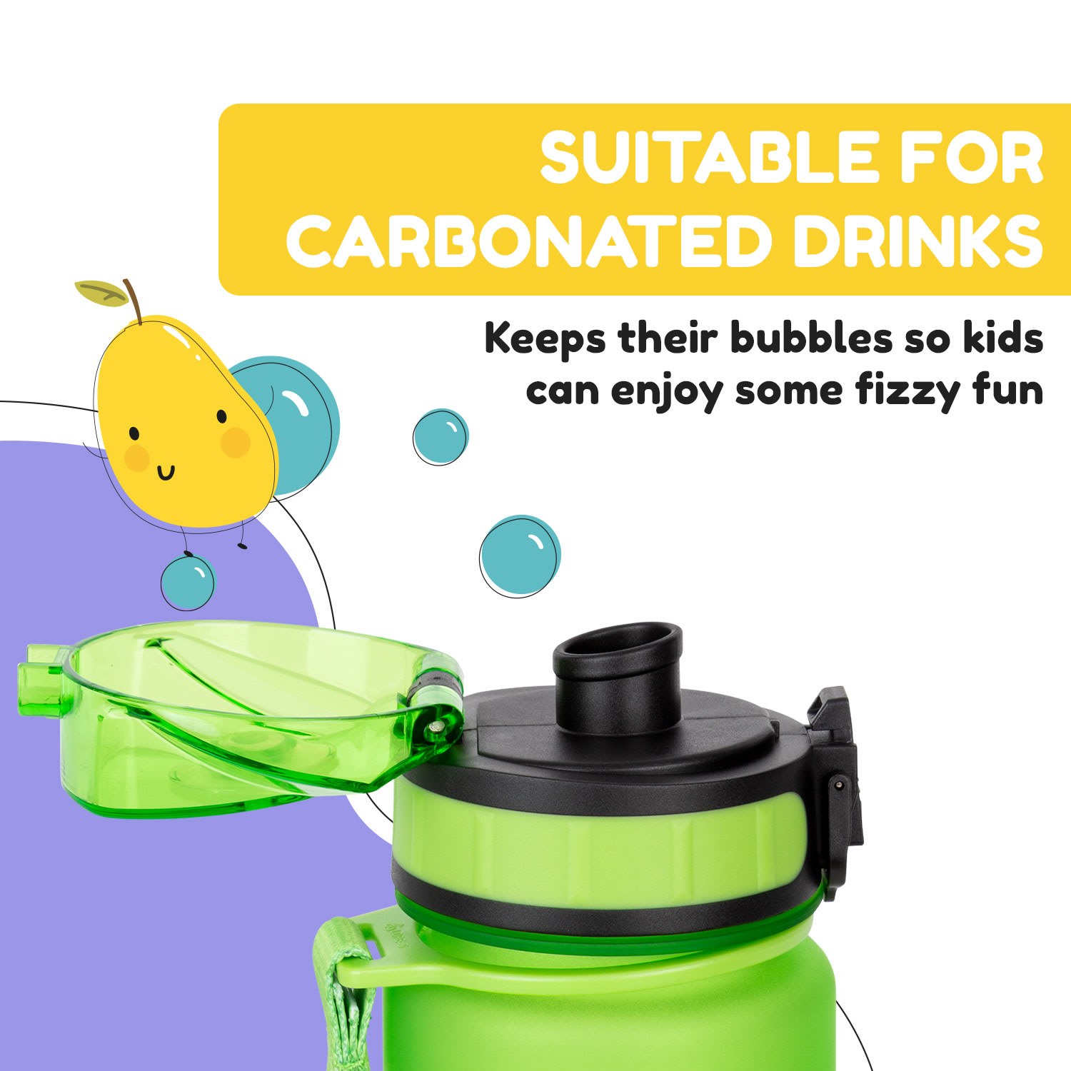 schmatzfatz Breakfast Set Lunch Box & Drink Bottle Tritan Tight BPA-Free Green