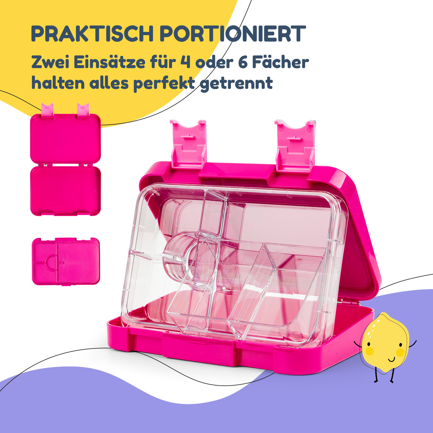 schmatzfatz Frühstücksset Lunchbox & Trinkflasche Tritan dicht BPA-frei test-akeneo Violett