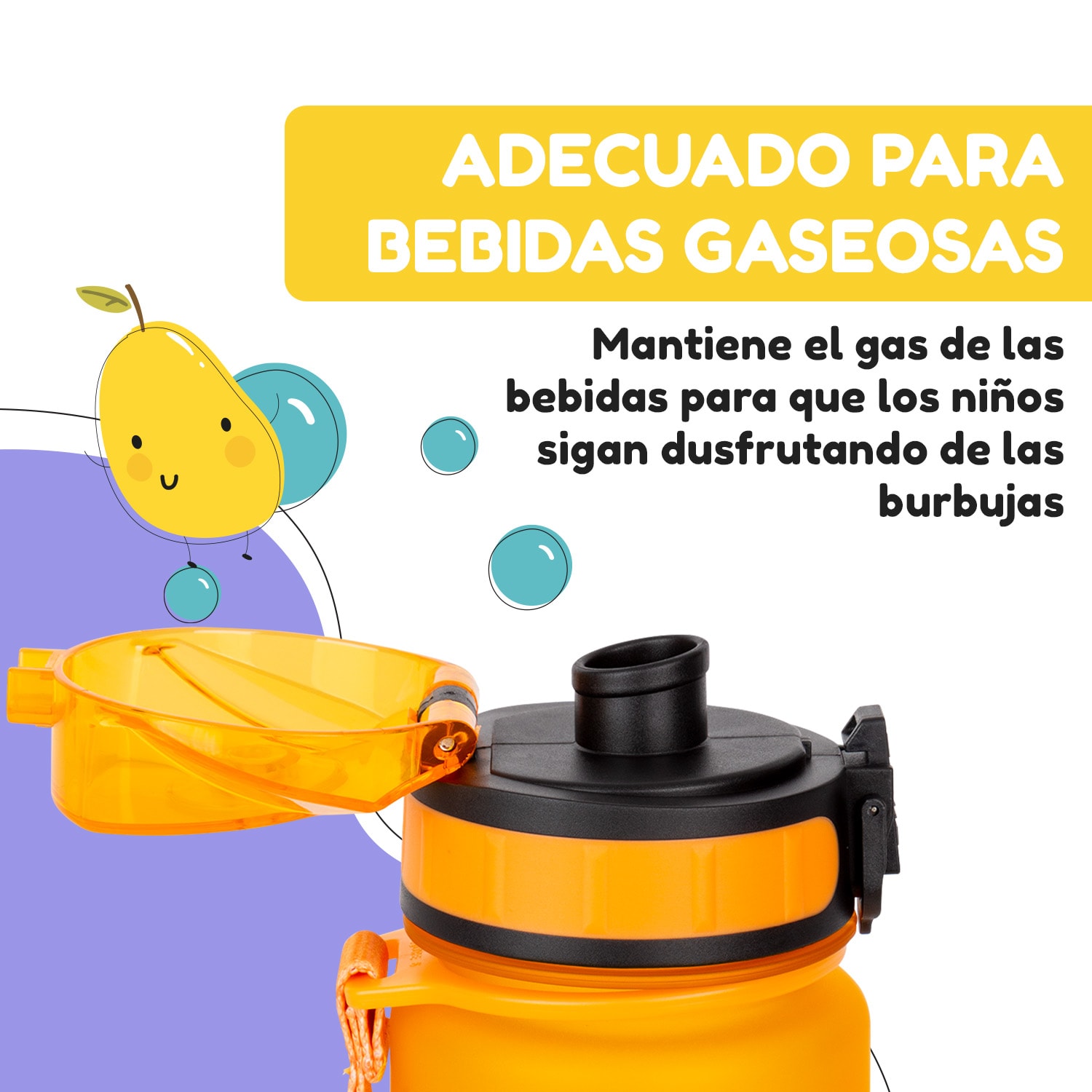 schmatzfatz Set de desayuno Fiambrera y botella Tritán Hermético Libre de BPA Naranja