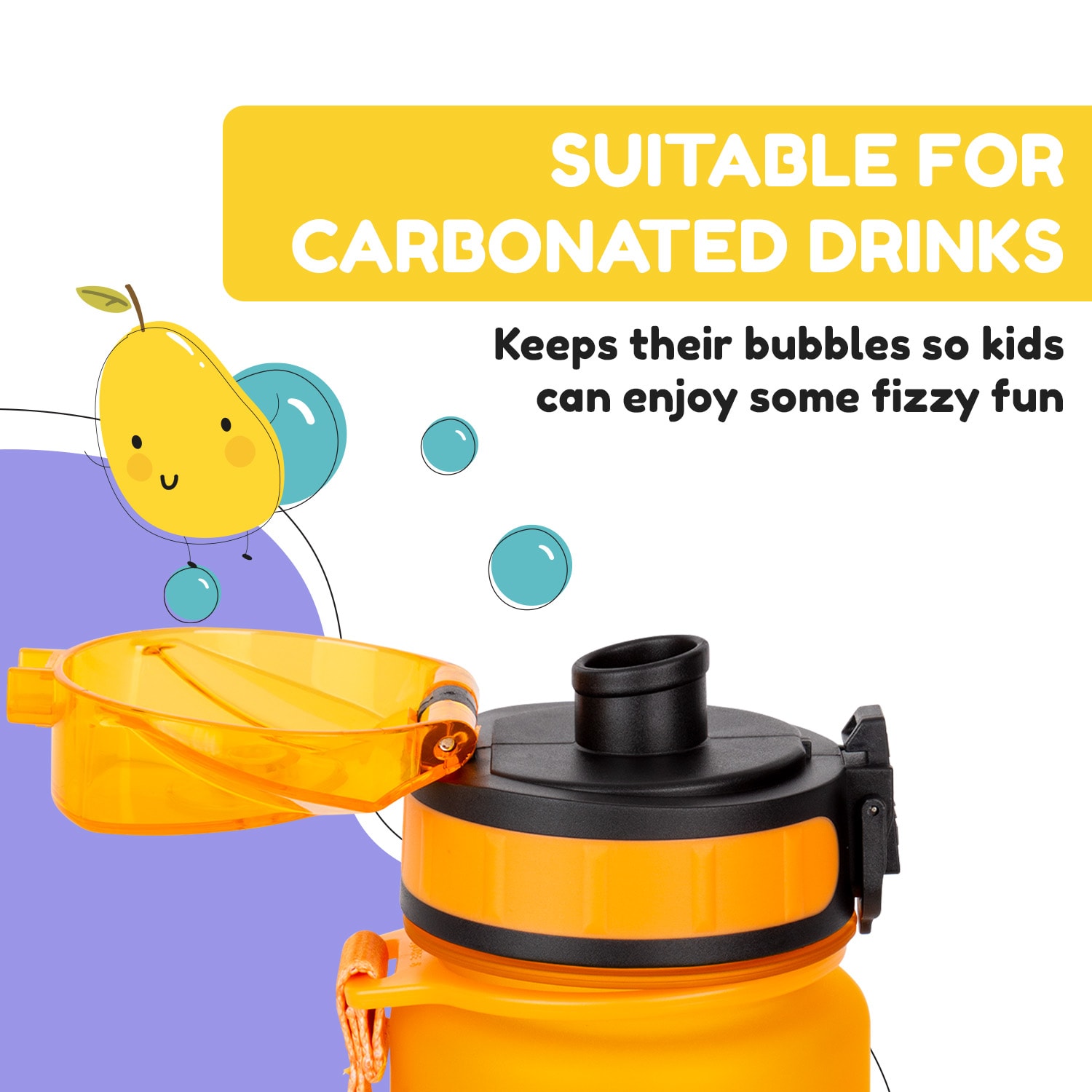 Schmatzfatz, snídaňová sada, krabička na oběd a láhev na pití, Tritan, těsný uzávěr, bez BPA Oranžová