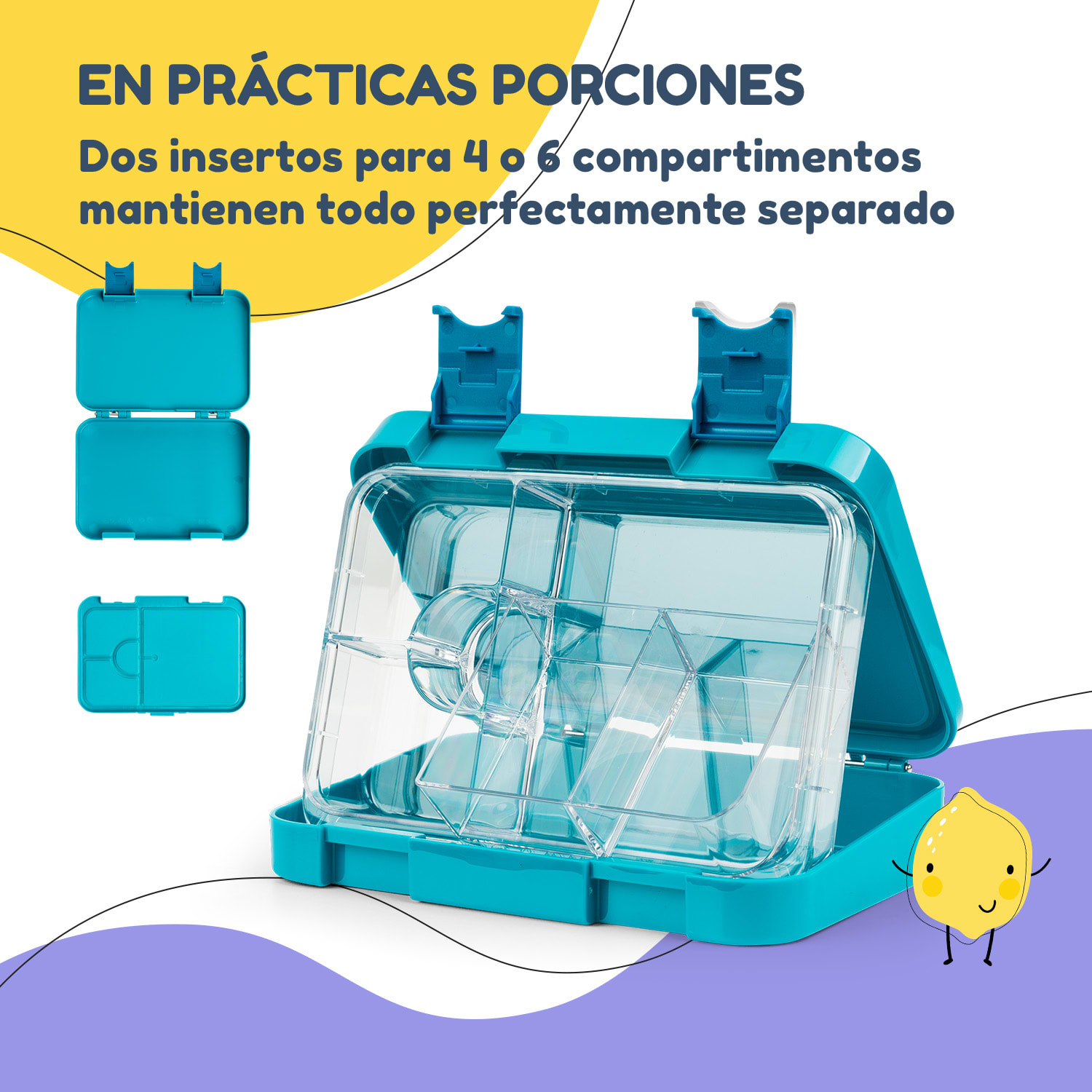 schmatzfatz Set de desayuno Fiambrera y botella Tritán Hermético Libre de BPA Azul Petróleo