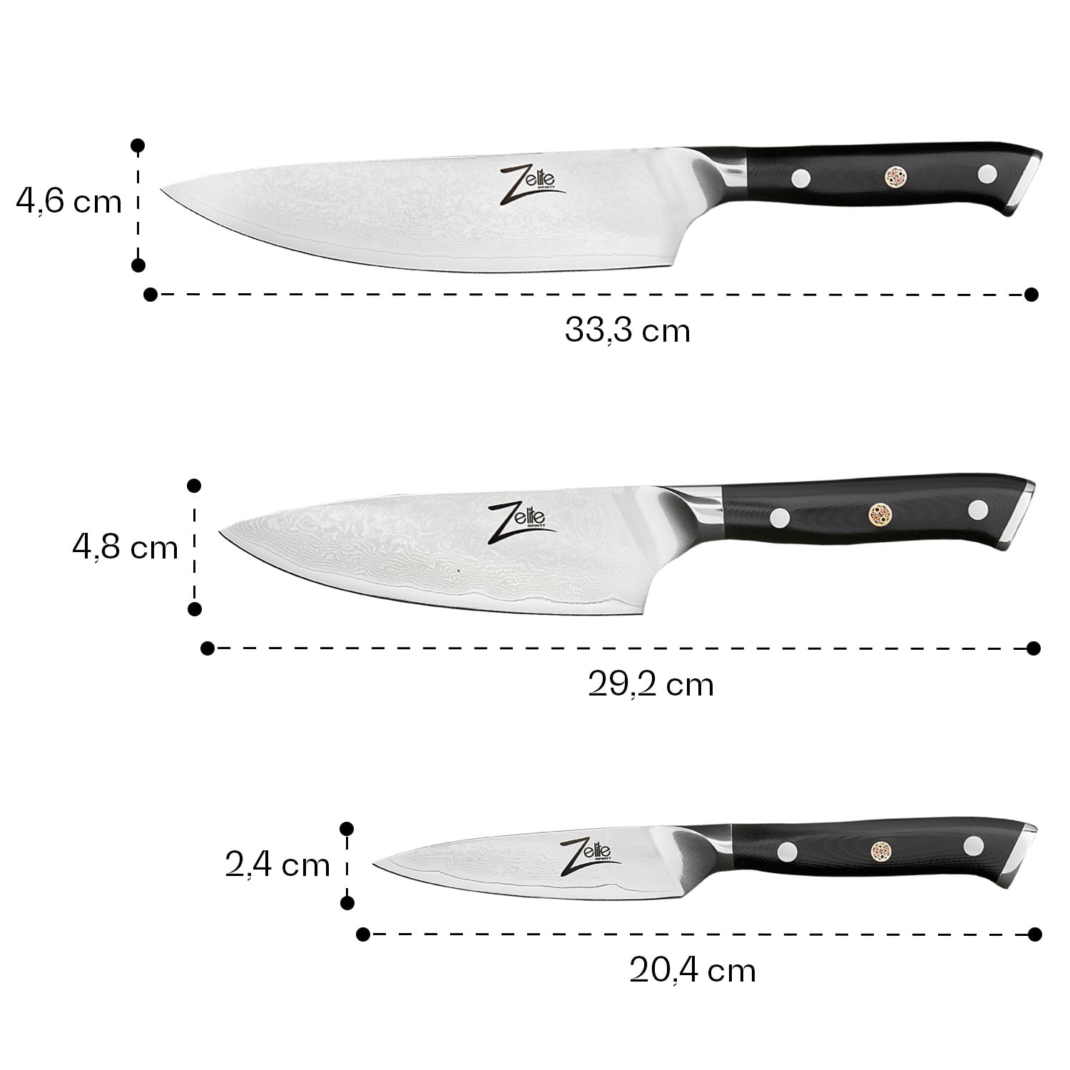 Alpha-Royal Japanese Serie Set I 3-delat Knivset  